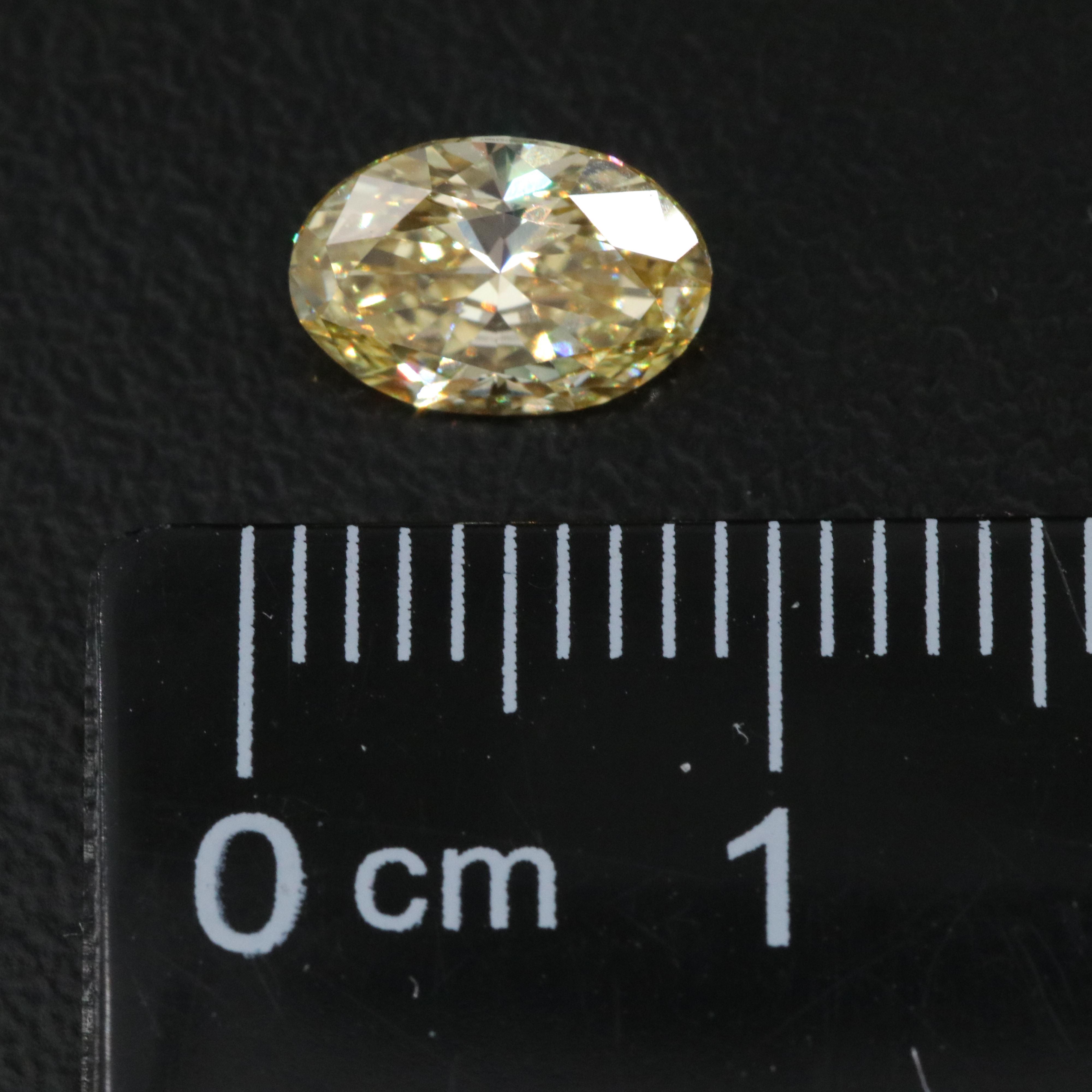 Loose 1.00 CT Lab Grown Fancy Yellow Diamond with IGI Report