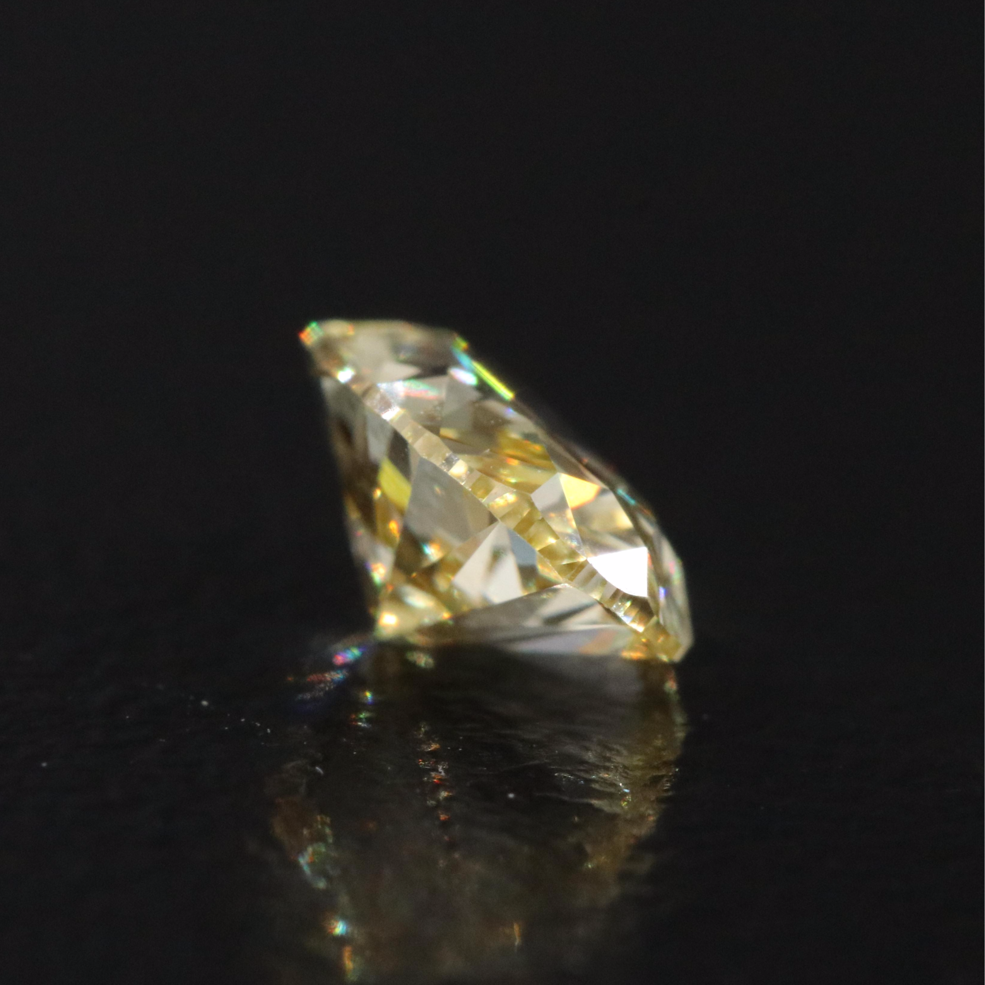Loose 1.00 CT Lab Grown Fancy Yellow Diamond with IGI Report