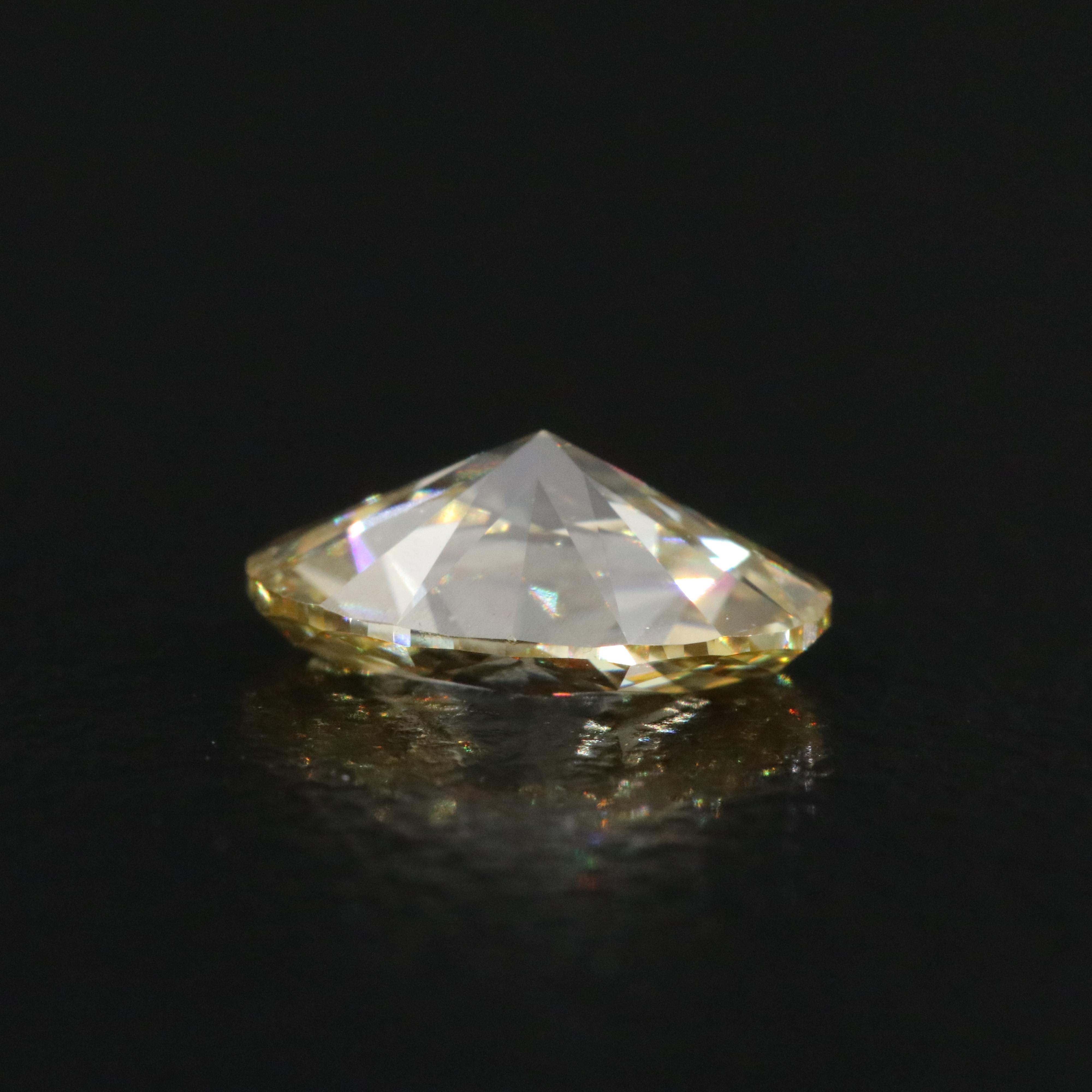 Loose 1.00 CT Lab Grown Fancy Yellow Diamond with IGI Report