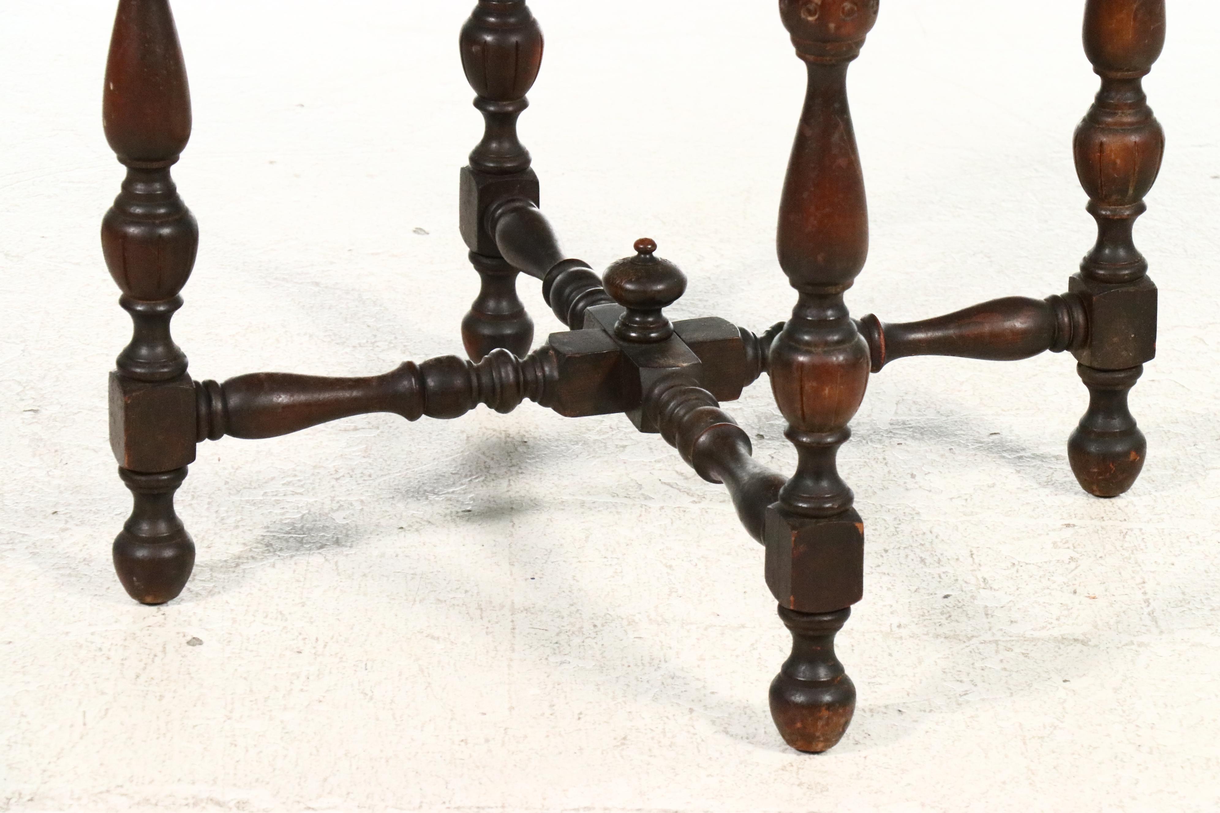 Cochran Chair Co. Jacobean Style Walnut Center Table, Early to Mid-20th Century