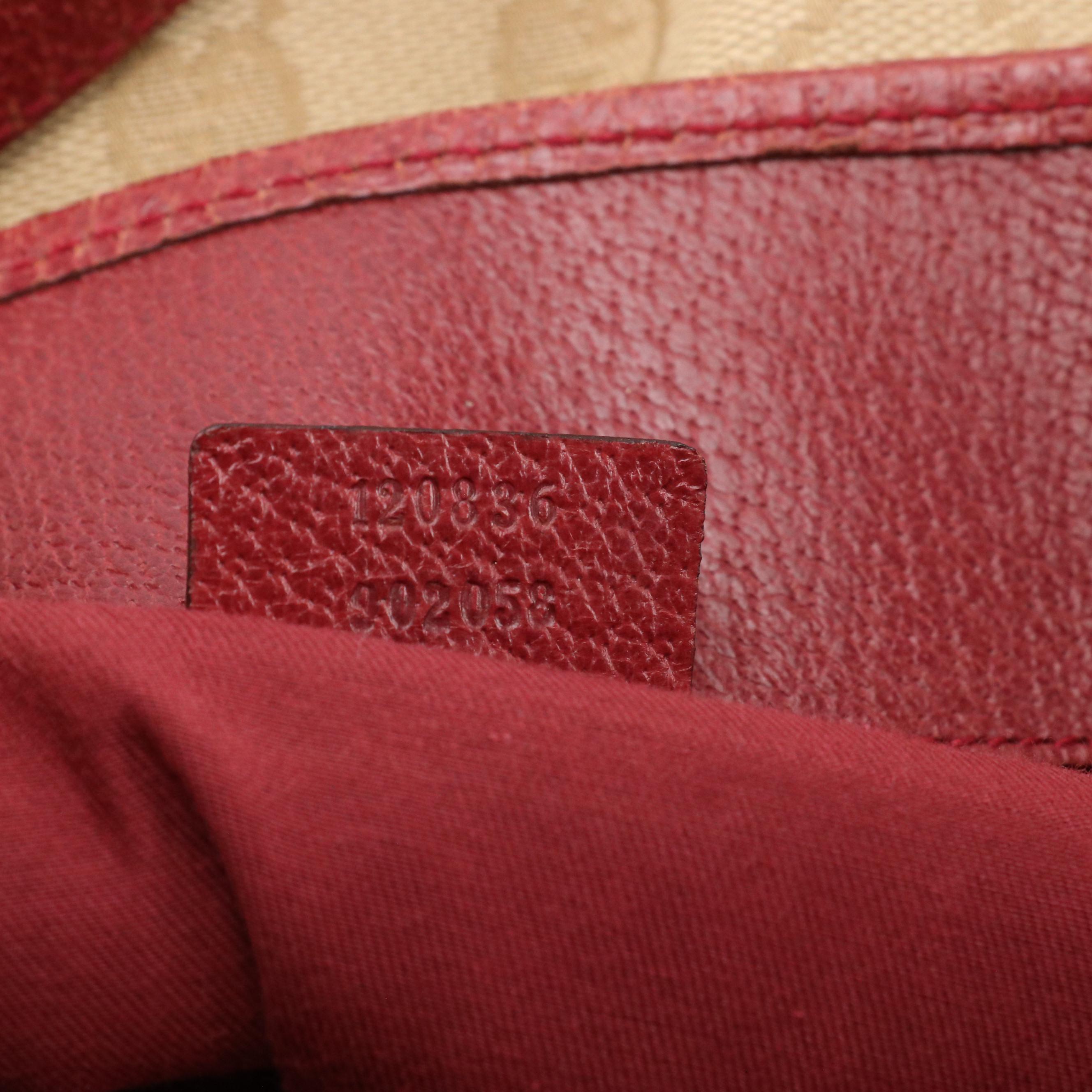 Gucci Tote in GG Canvas and Tonal Leather Trim and Fabric Lining