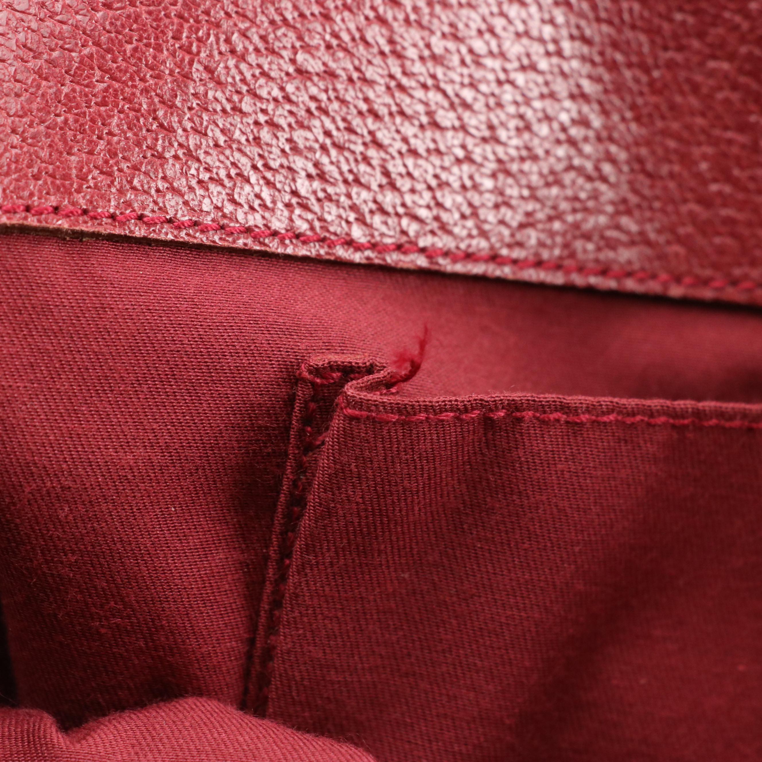 Gucci Tote in GG Canvas and Tonal Leather Trim and Fabric Lining