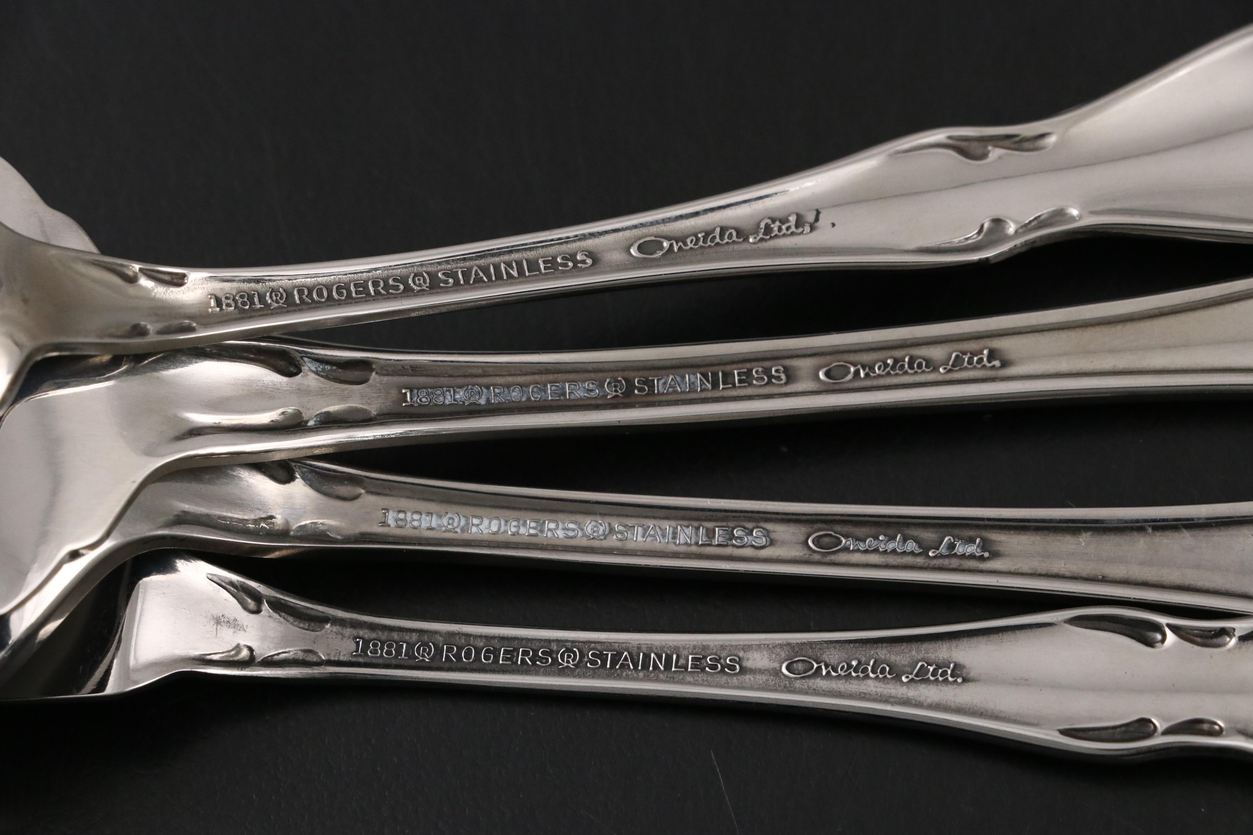 Oneida "Rosalie" with Other Silver Plate and Stainless Steel Flatware