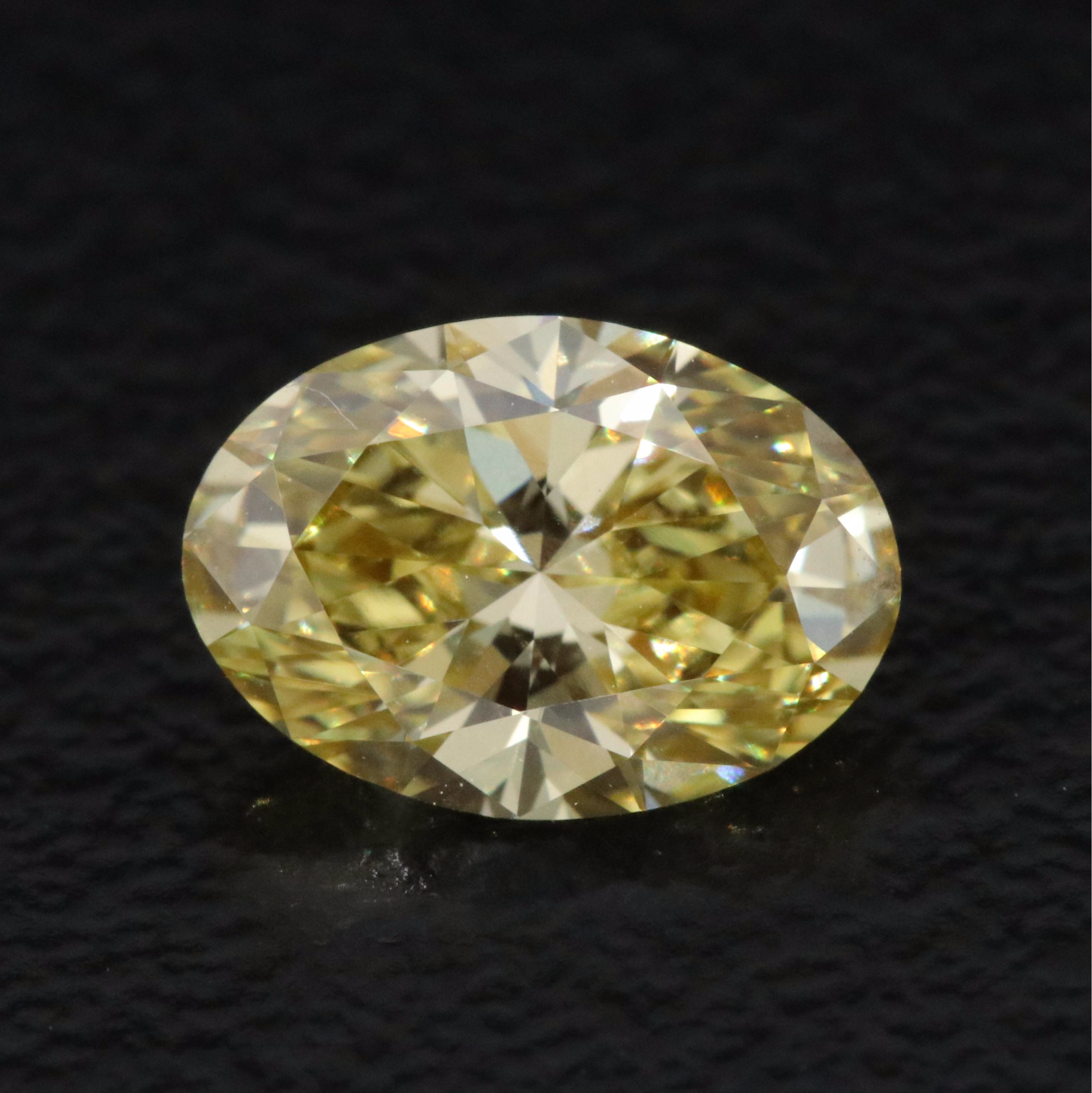 Loose 1.00 CT Lab Grown Fancy Yellow Diamond with IGI Report