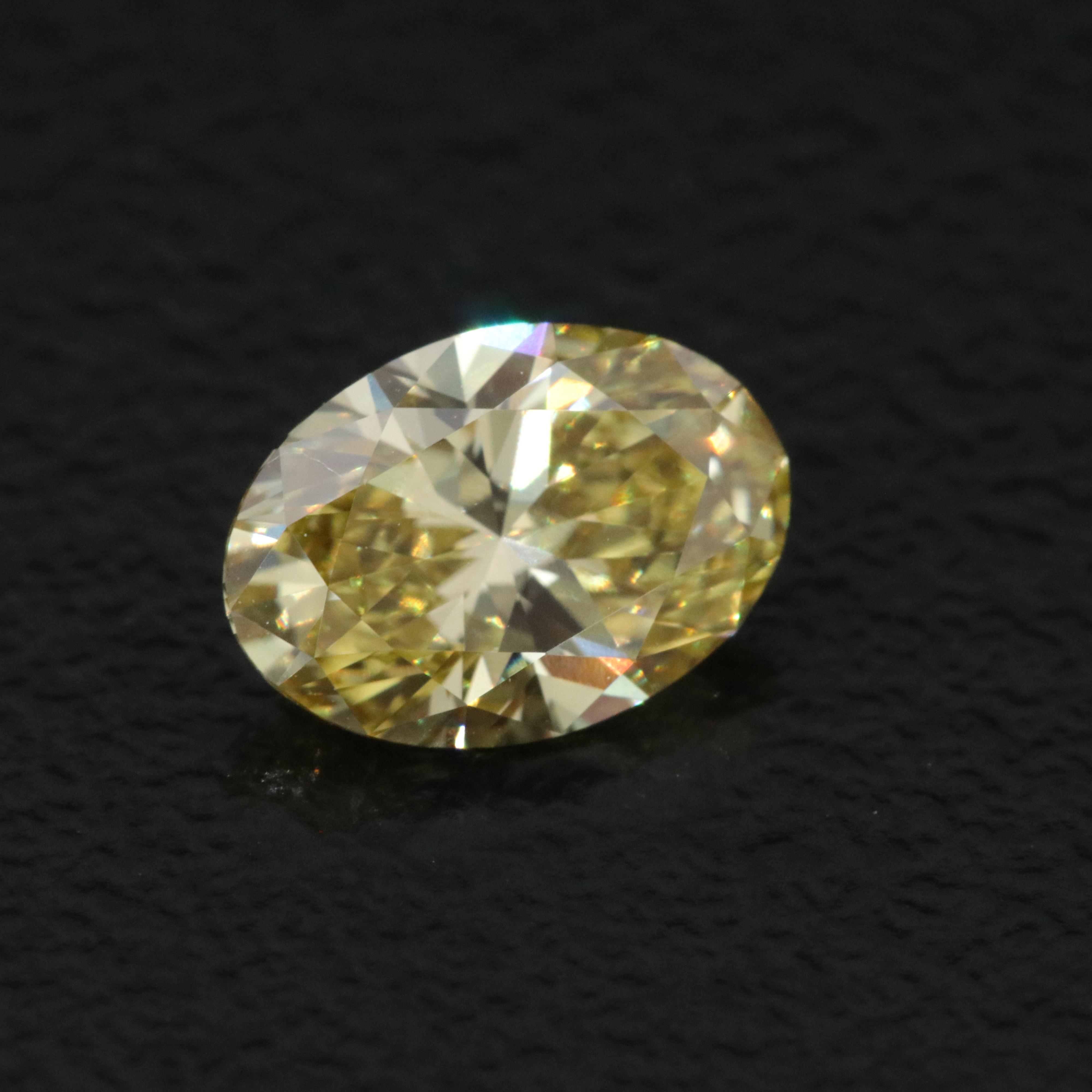 Loose 1.00 CT Lab Grown Fancy Yellow Diamond with IGI Report