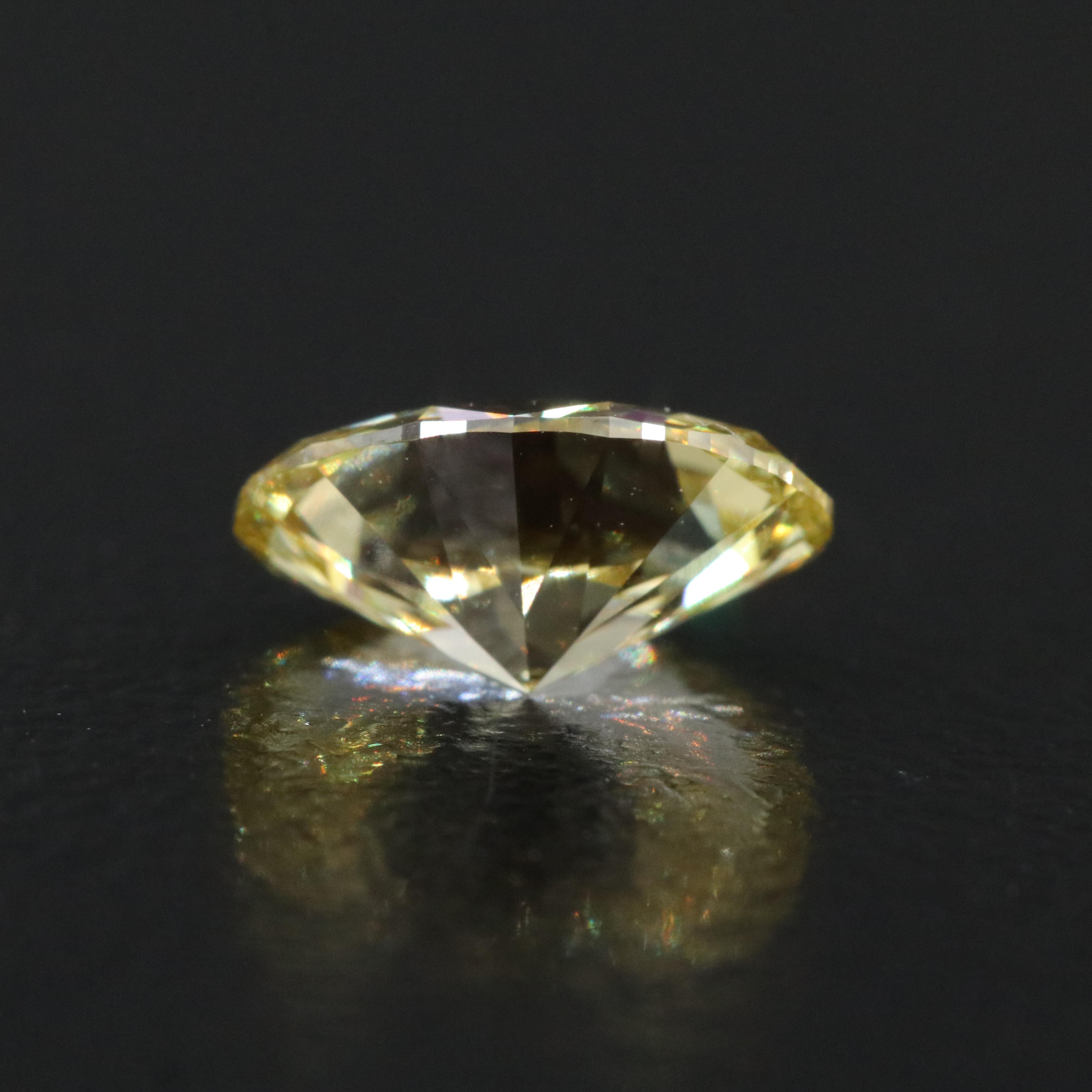 Loose 1.00 CT Lab Grown Fancy Yellow Diamond with IGI Report