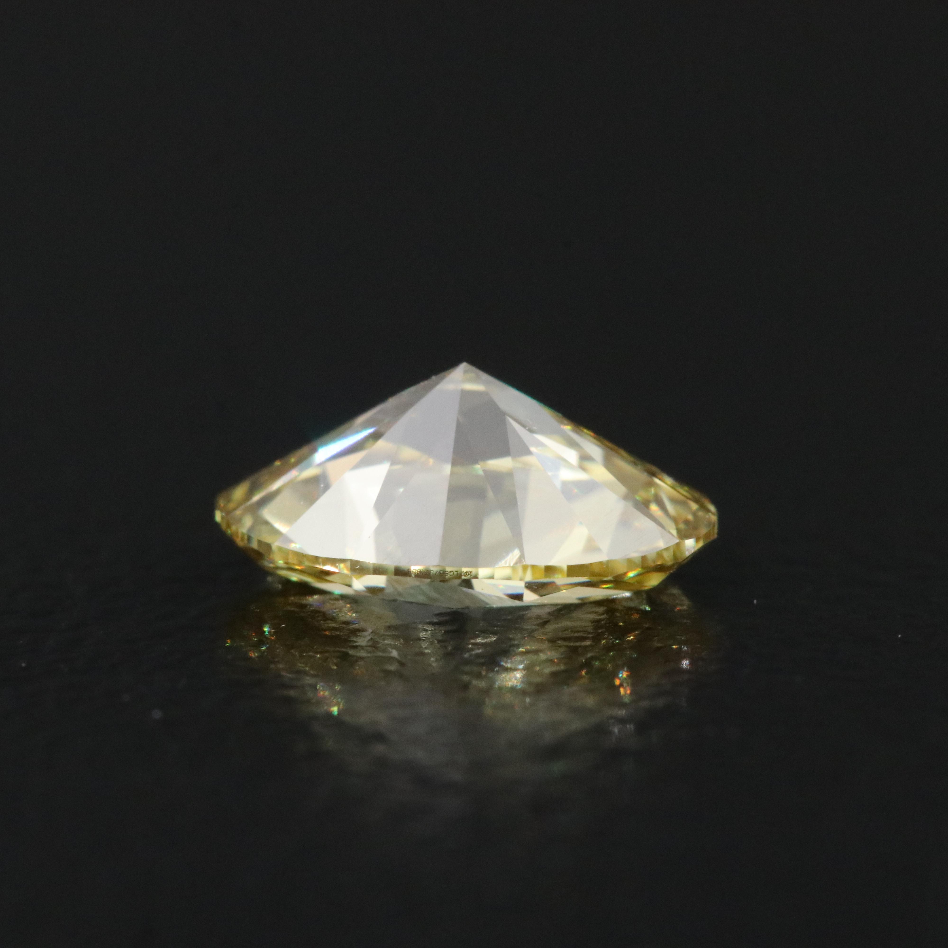 Loose 1.00 CT Lab Grown Fancy Yellow Diamond with IGI Report