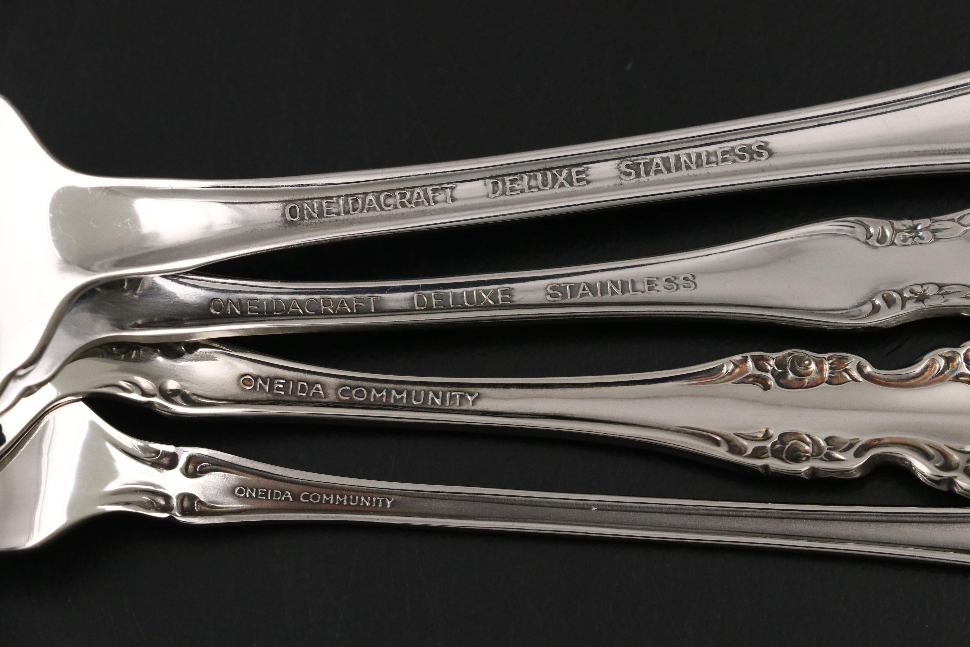 Oneida "Rosalie" with Other Silver Plate and Stainless Steel Flatware