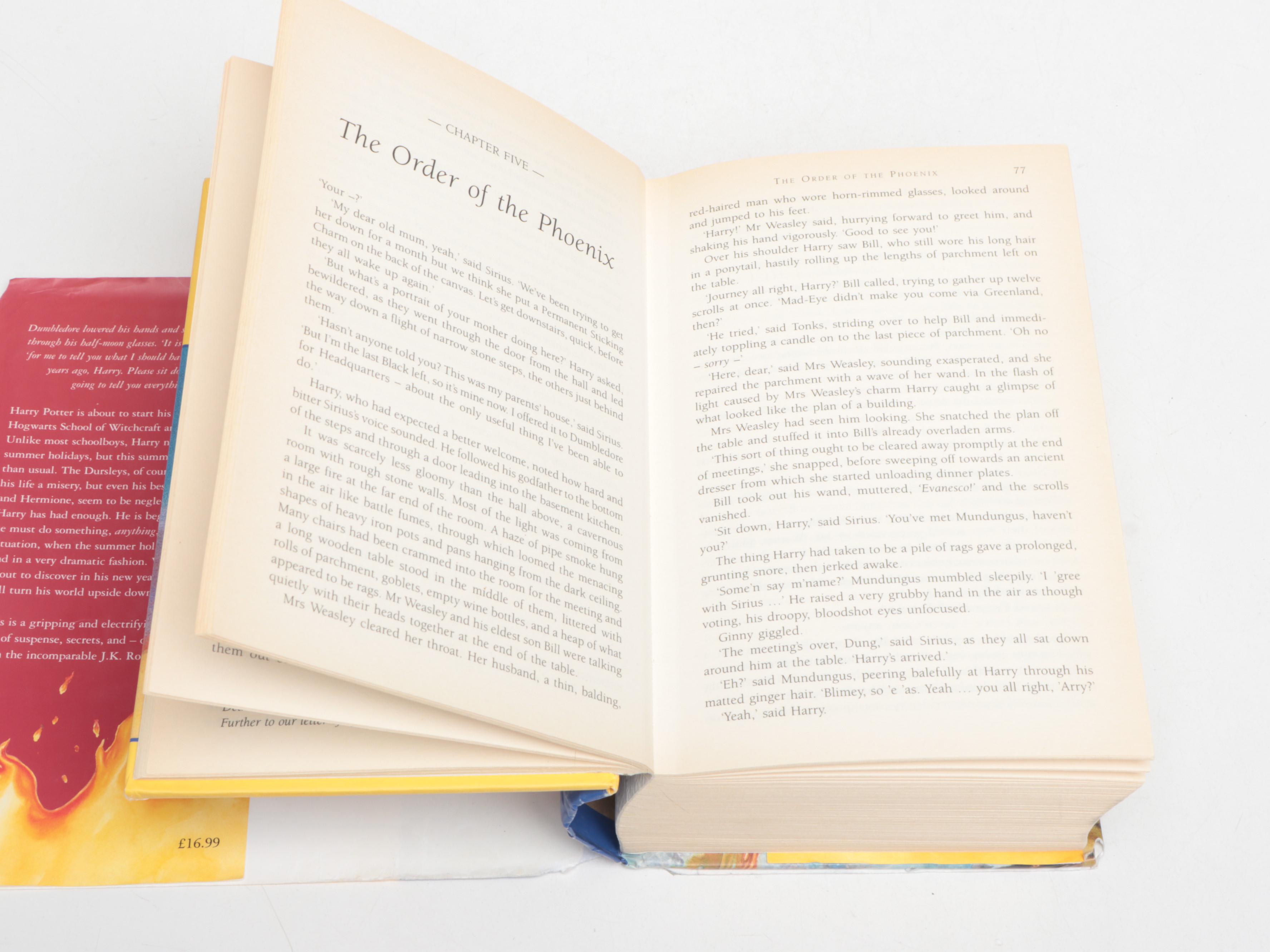 First UK Edition "Harry Potter and the Order of the Phoenix" by J. K. Rowling