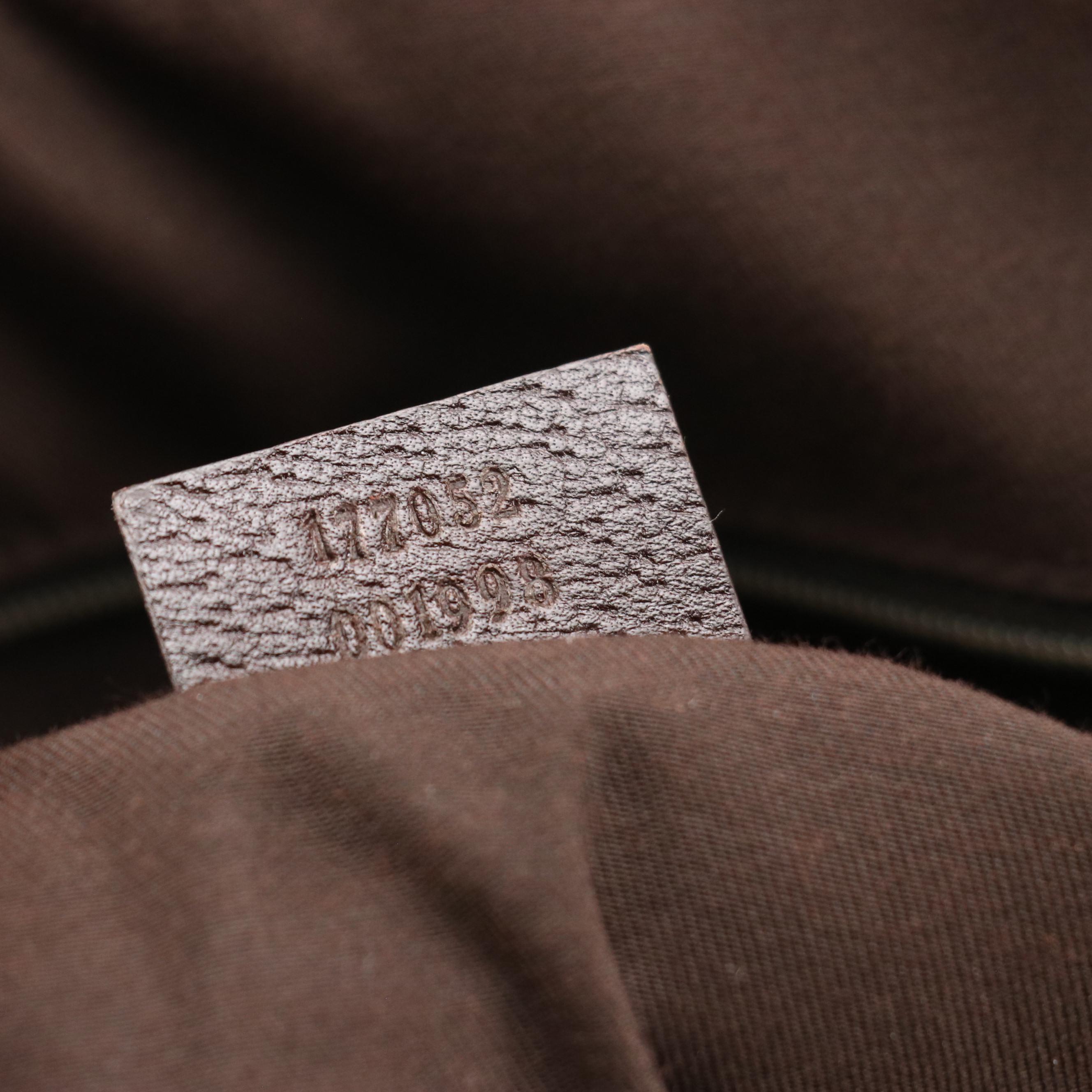 Gucci Princy Tote in GG Canvas and Brown Leather