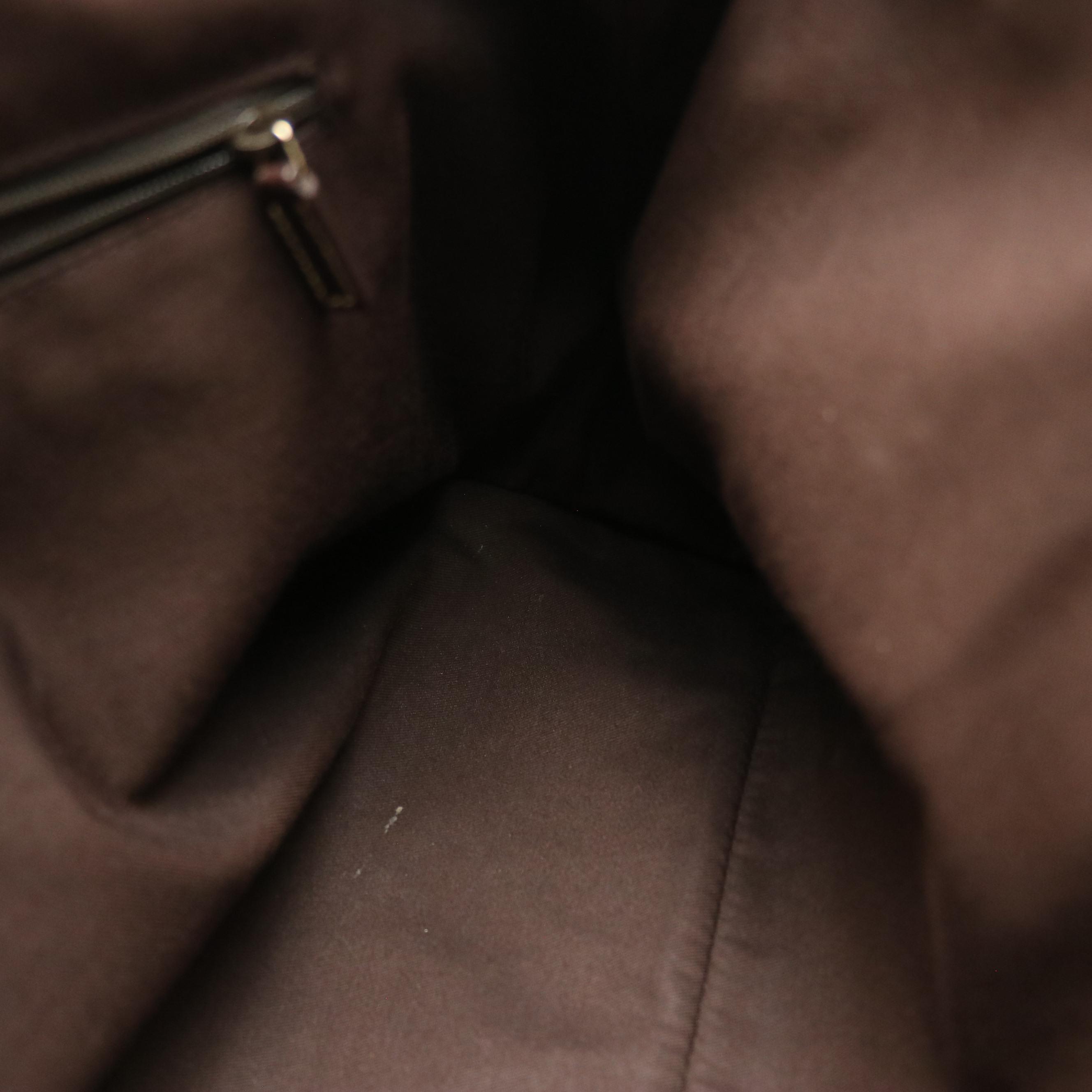 Gucci Princy Tote in GG Canvas and Brown Leather