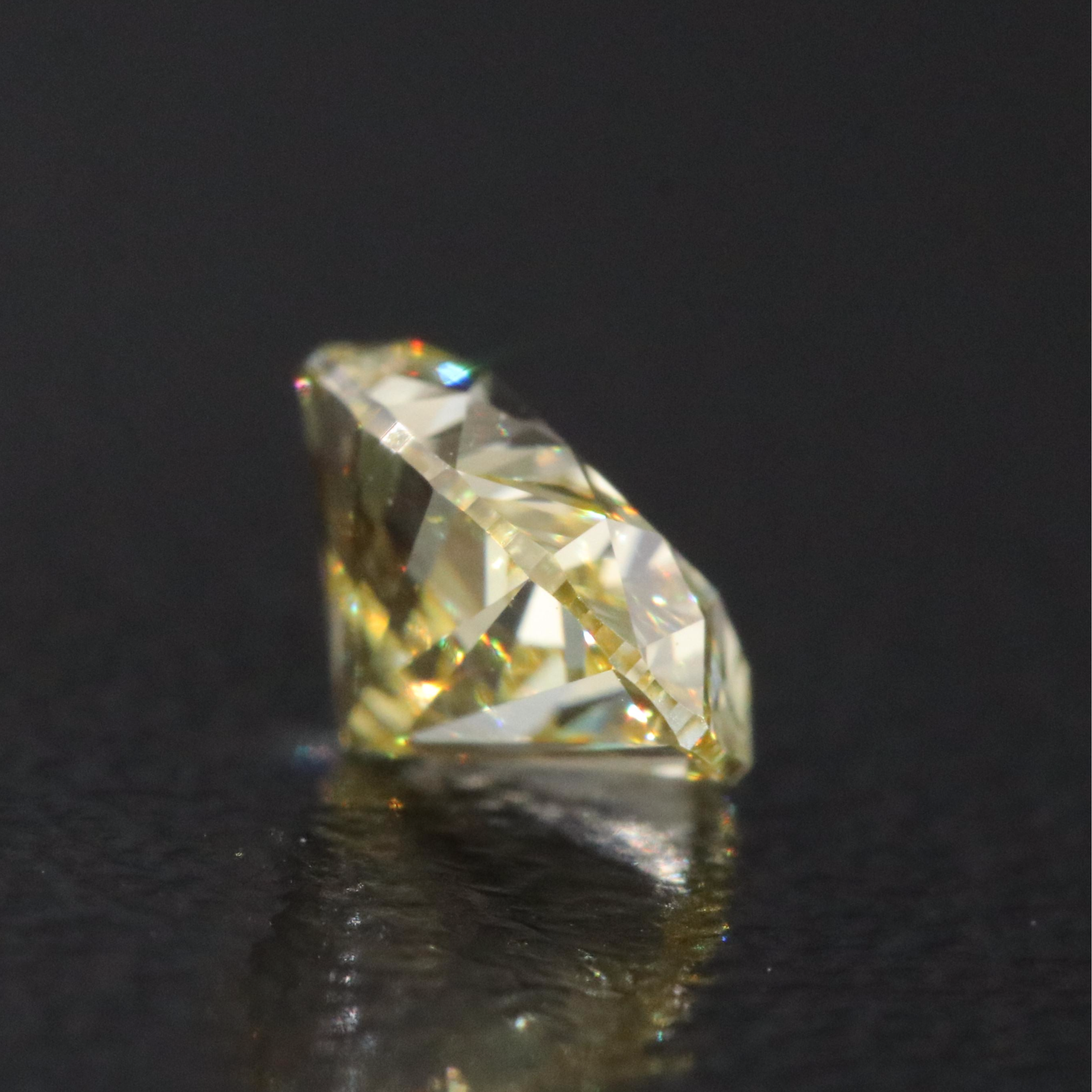 Loose 1.00 CT Lab Grown Fancy Yellow Diamond with IGI Report