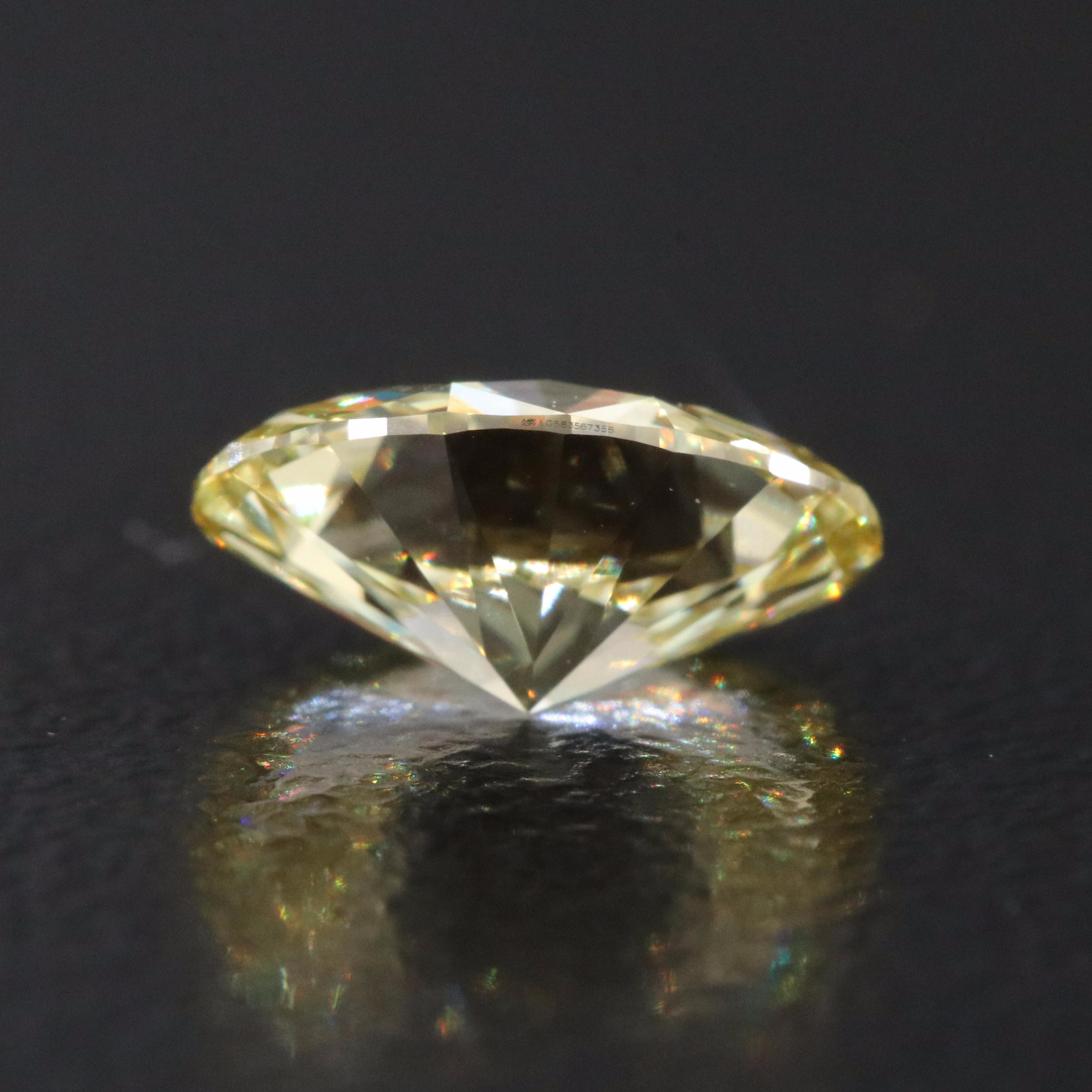Loose 1.00 CT Lab Grown Fancy Yellow Diamond with IGI Report