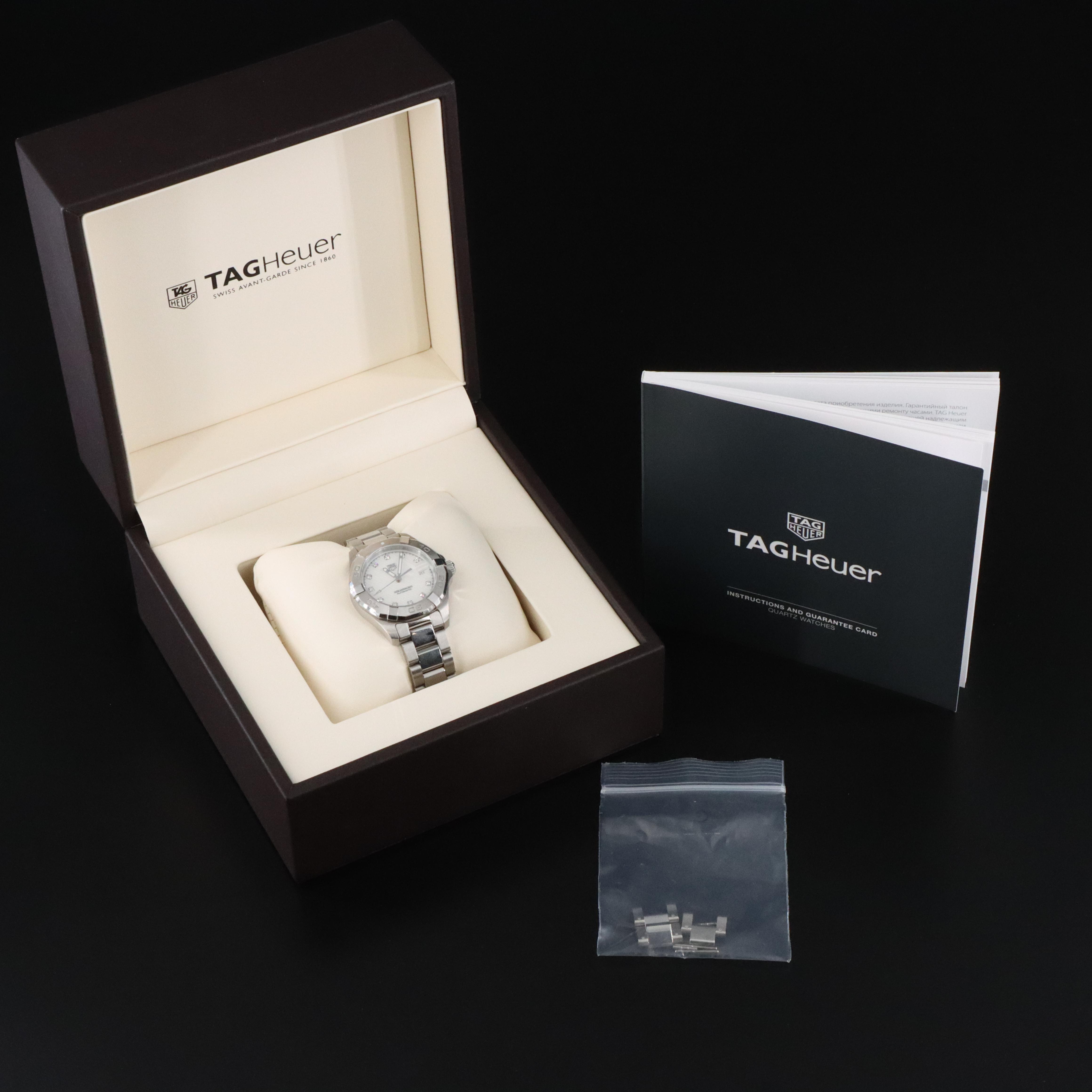 TAG Heuer Diamond Dial Stainless Steel Automatic Date Watch