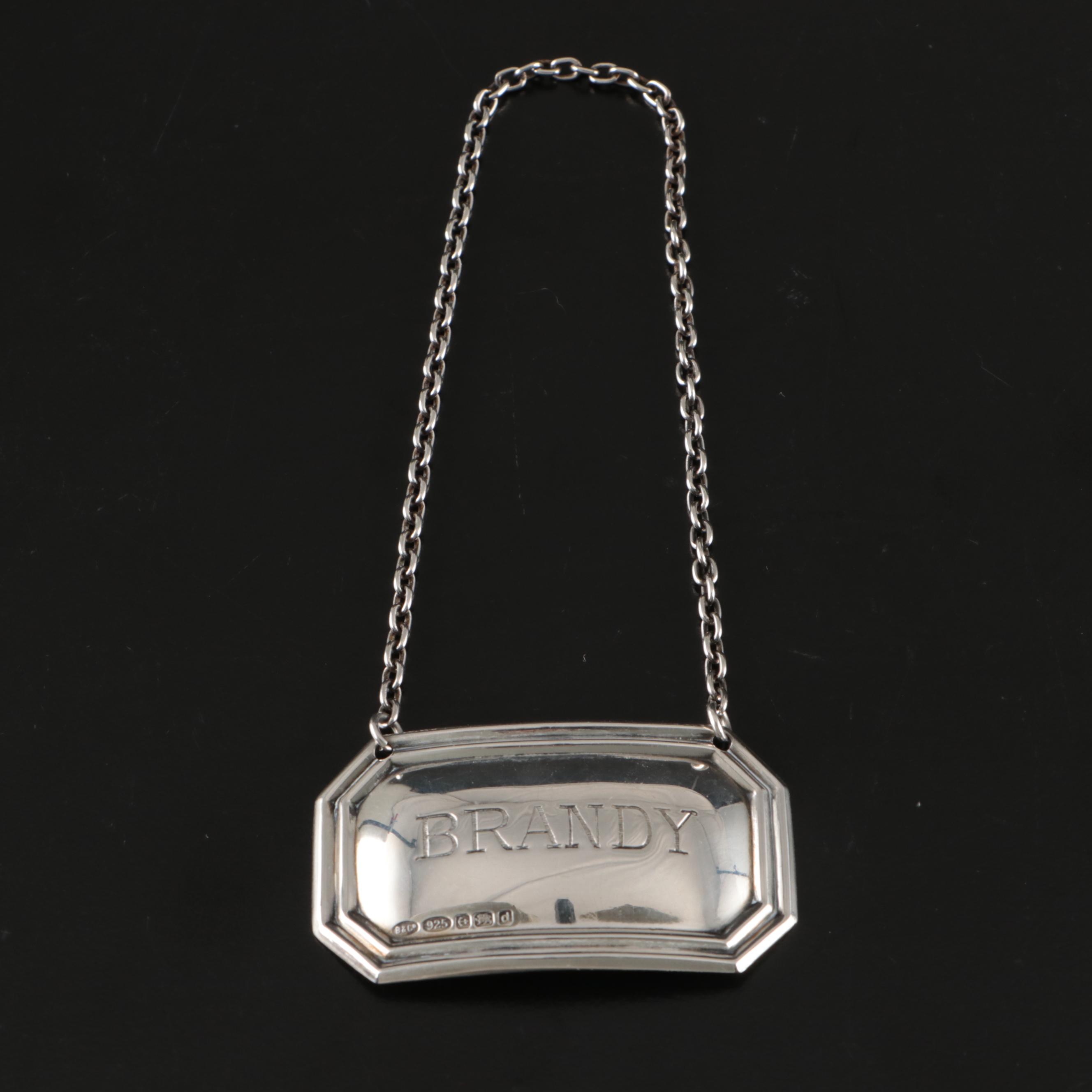 Stieff Williamsburg Restoration and Other Sterling Silver Bottle Tags
