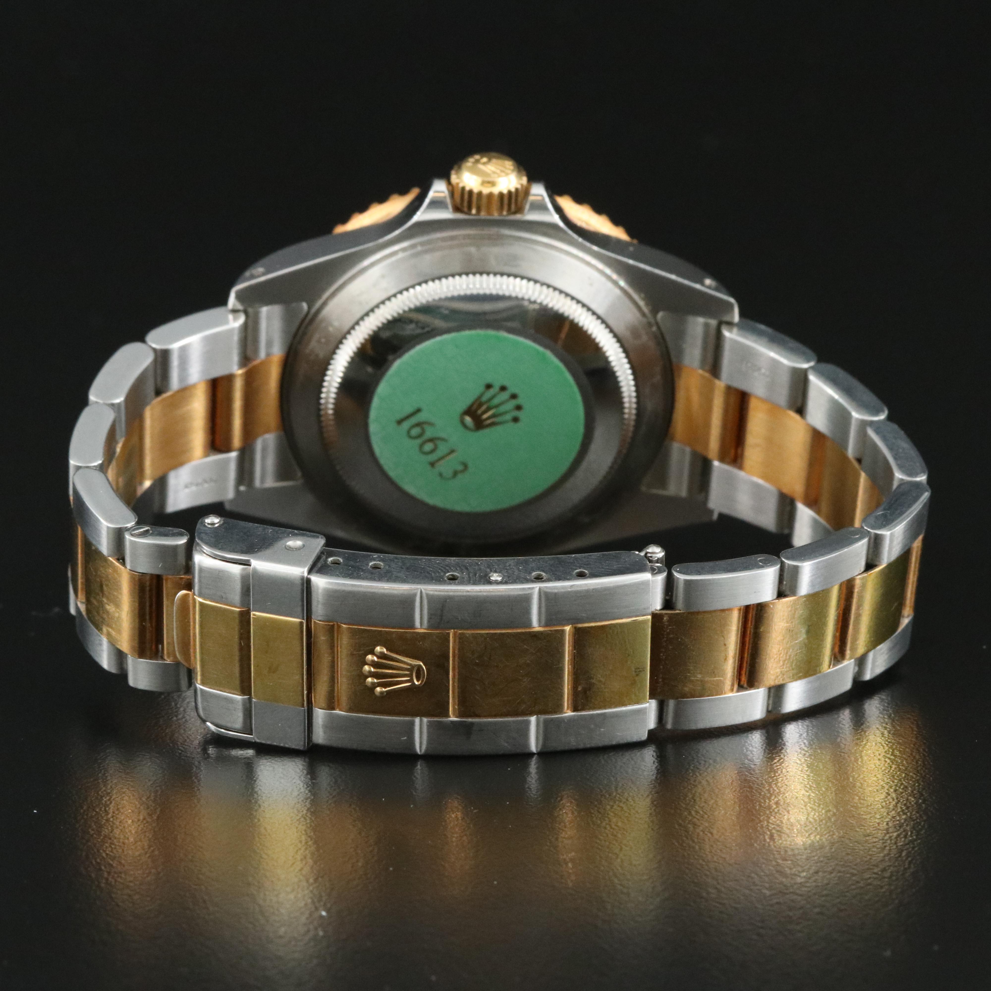 Rolex Submariner 16613 Black 40mm Two-Tone 18K & Steel Automatic Watch