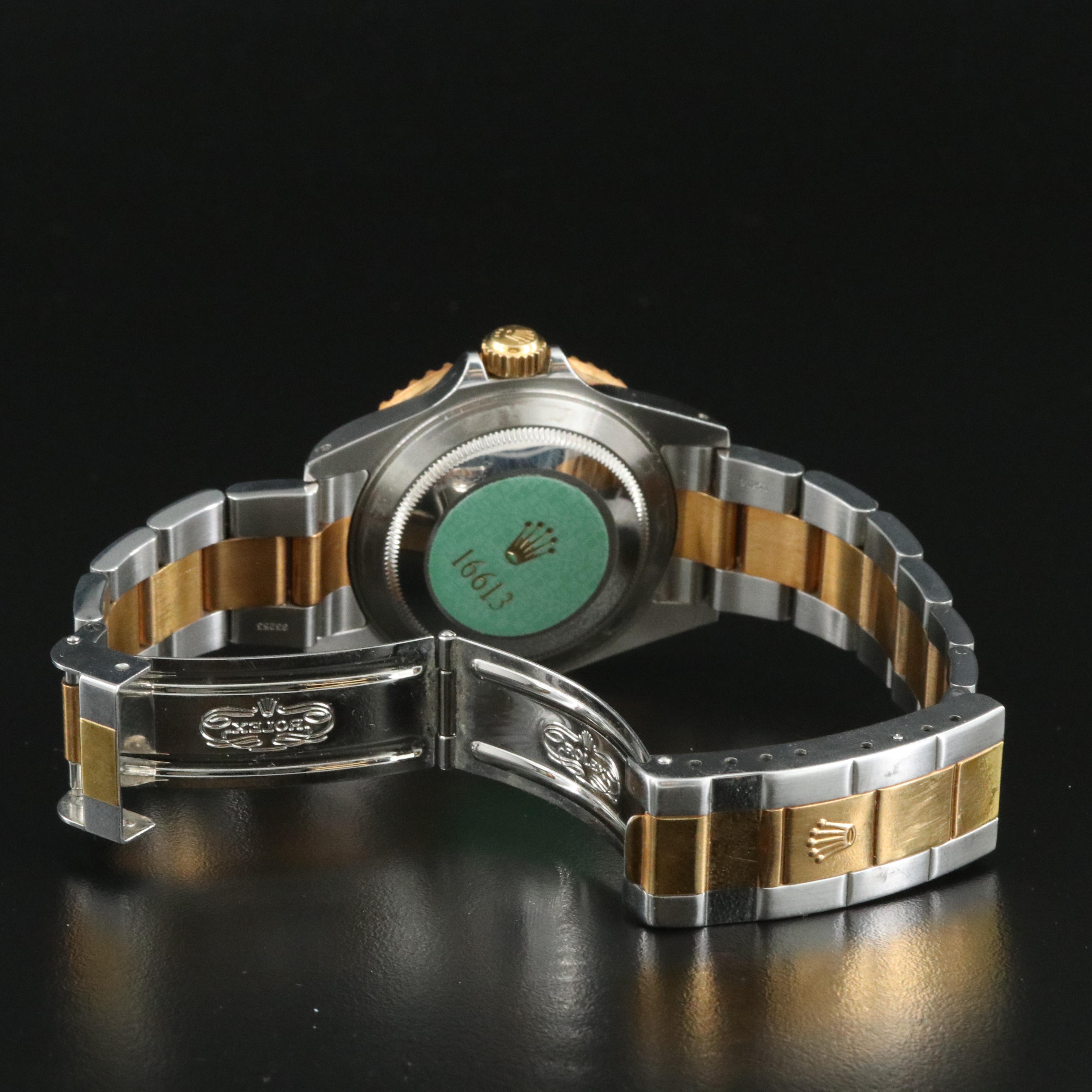 Rolex Submariner 16613 Black 40mm Two-Tone 18K & Steel Automatic Watch