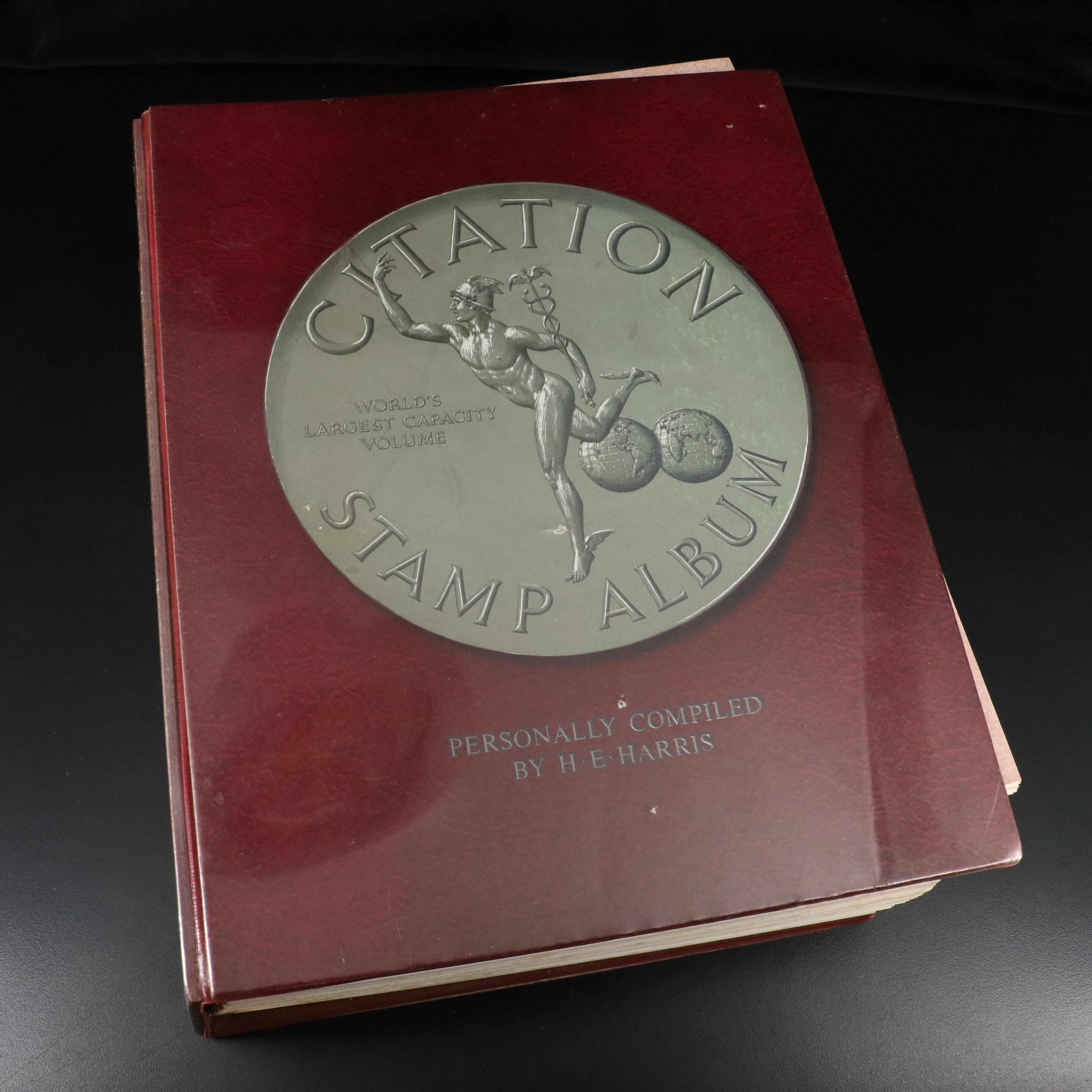 Citation Stamp Album with Some Used and Unused U.S. and Foreign Stamps