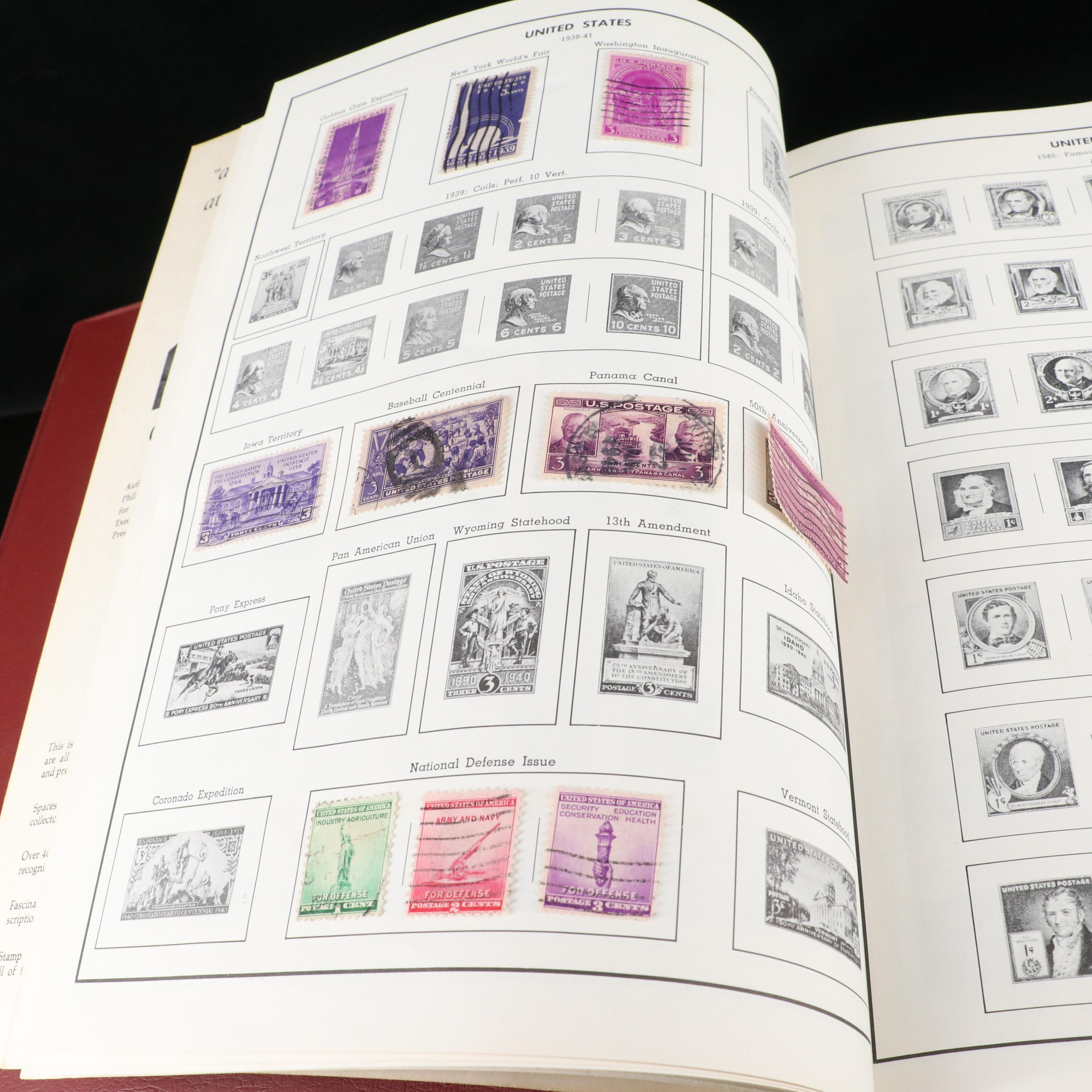 Citation Stamp Album with Some Used and Unused U.S. and Foreign Stamps