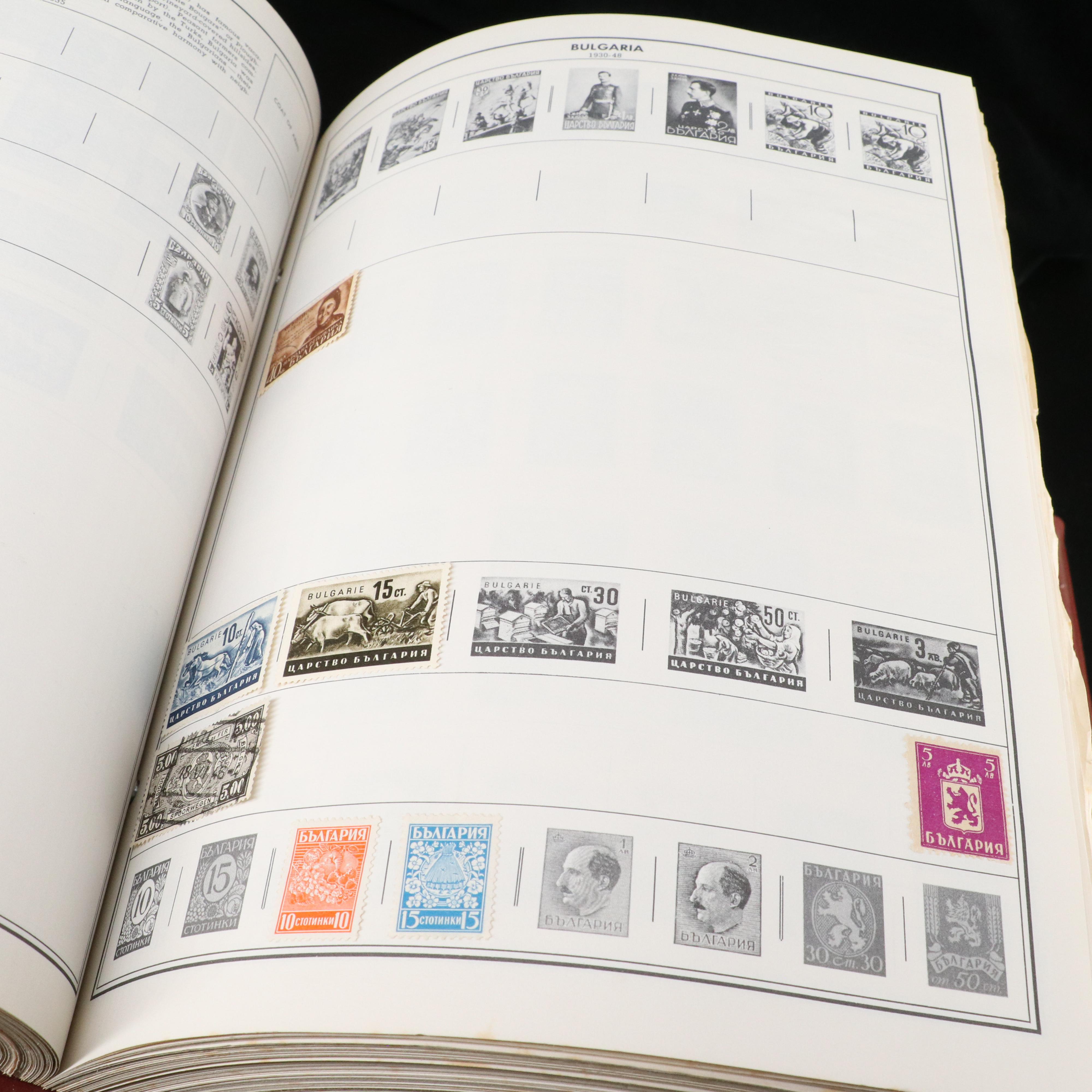 Citation Stamp Album with Some Used and Unused U.S. and Foreign Stamps