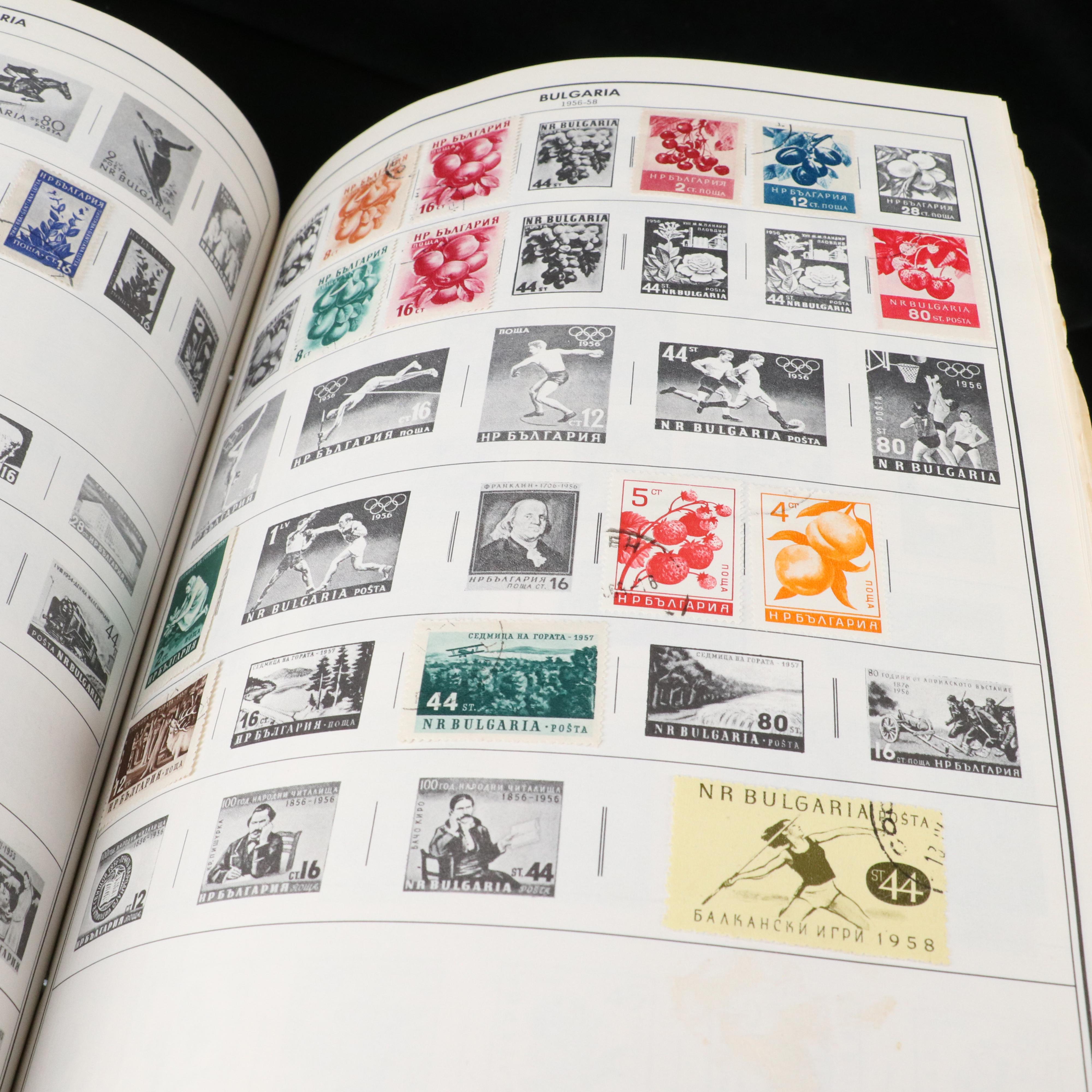 Citation Stamp Album with Some Used and Unused U.S. and Foreign Stamps