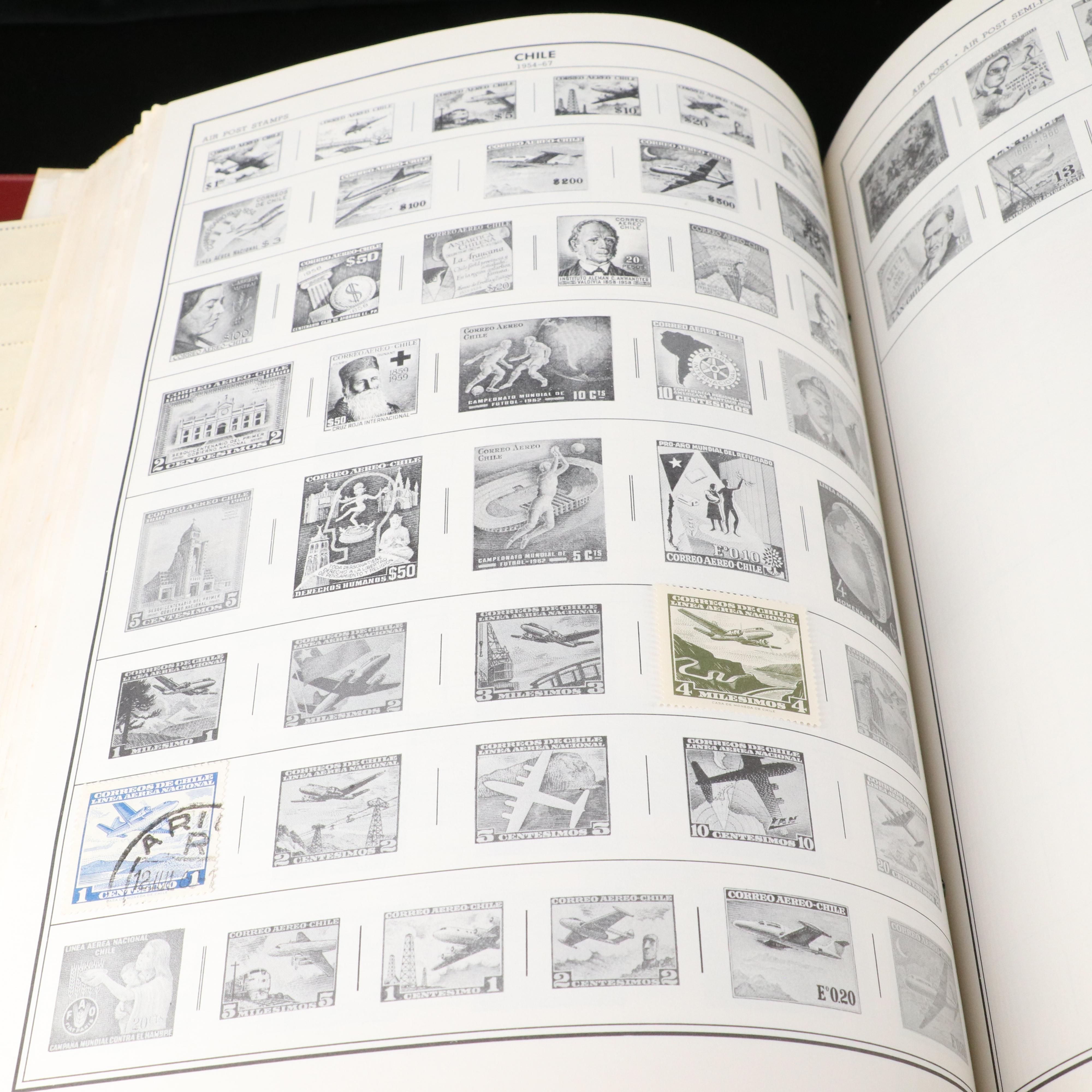 Citation Stamp Album with Some Used and Unused U.S. and Foreign Stamps