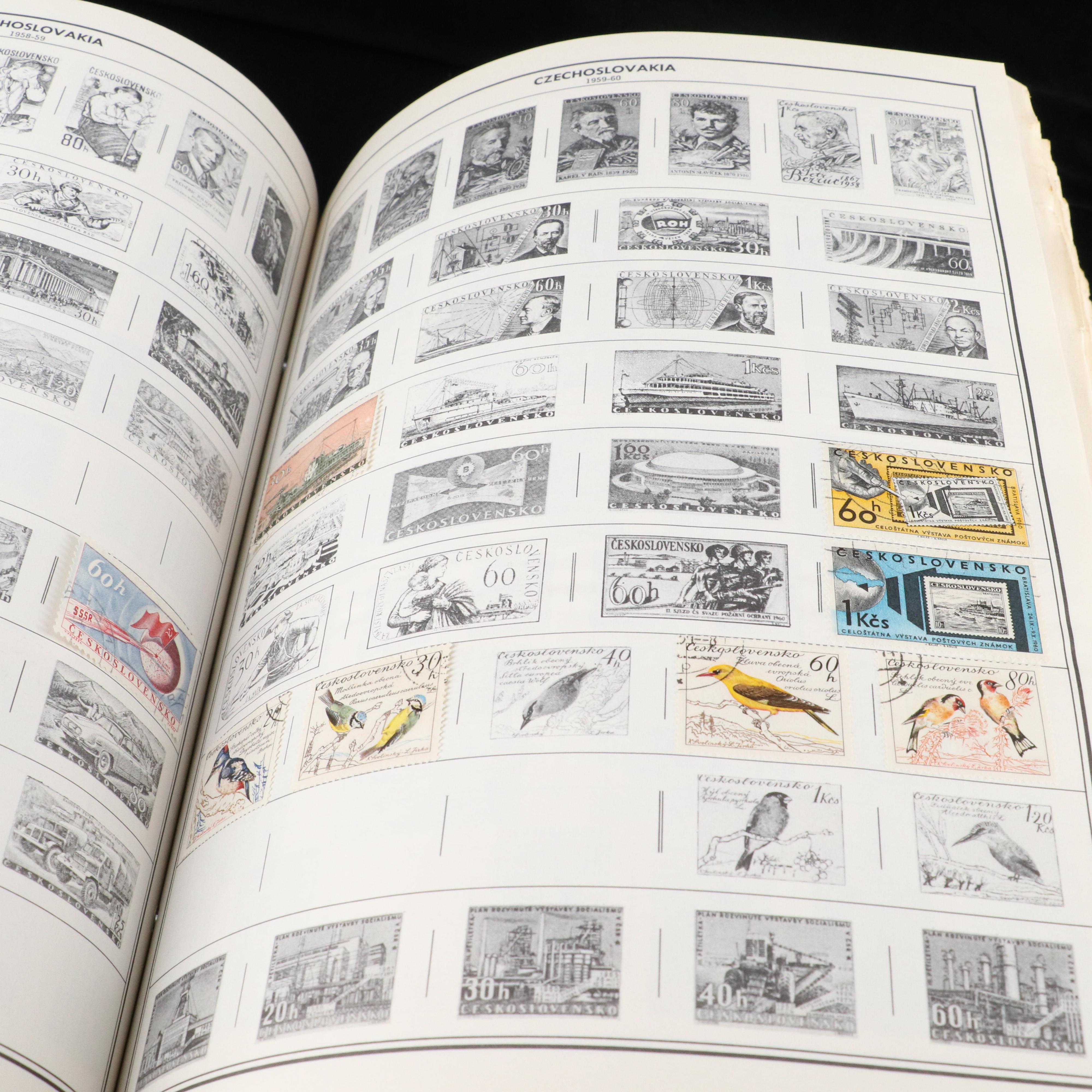 Citation Stamp Album with Some Used and Unused U.S. and Foreign Stamps