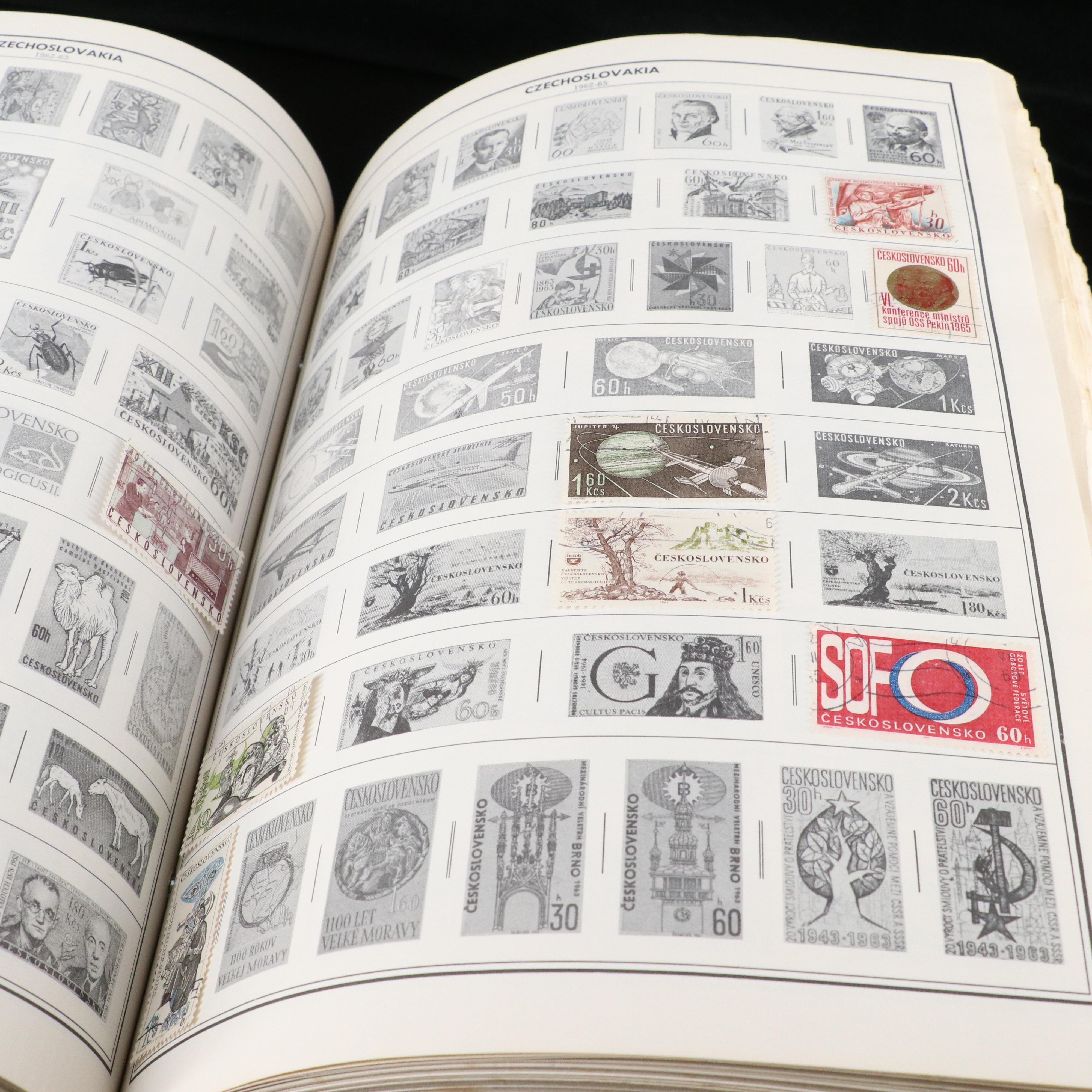 Citation Stamp Album with Some Used and Unused U.S. and Foreign Stamps
