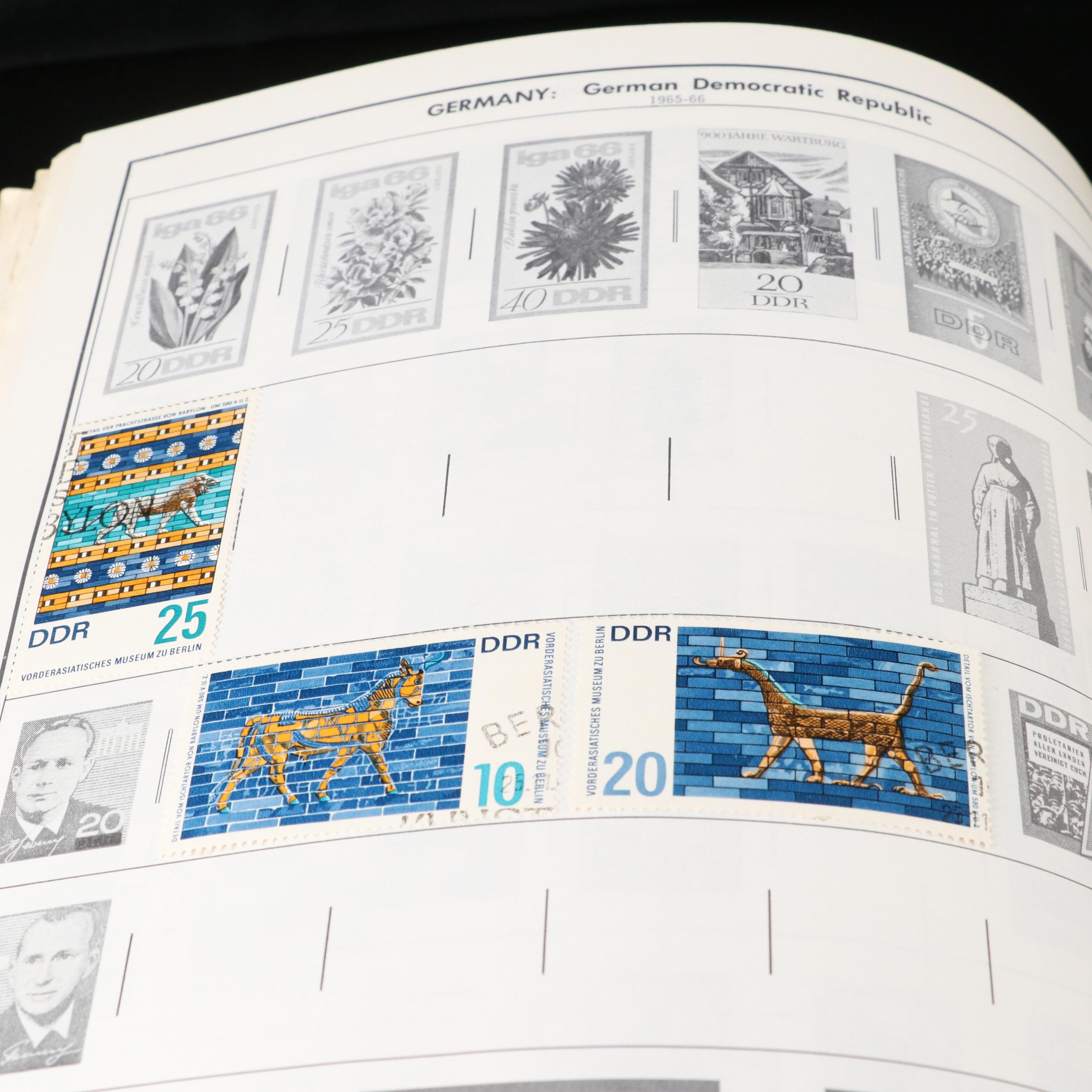 Citation Stamp Album with Some Used and Unused U.S. and Foreign Stamps