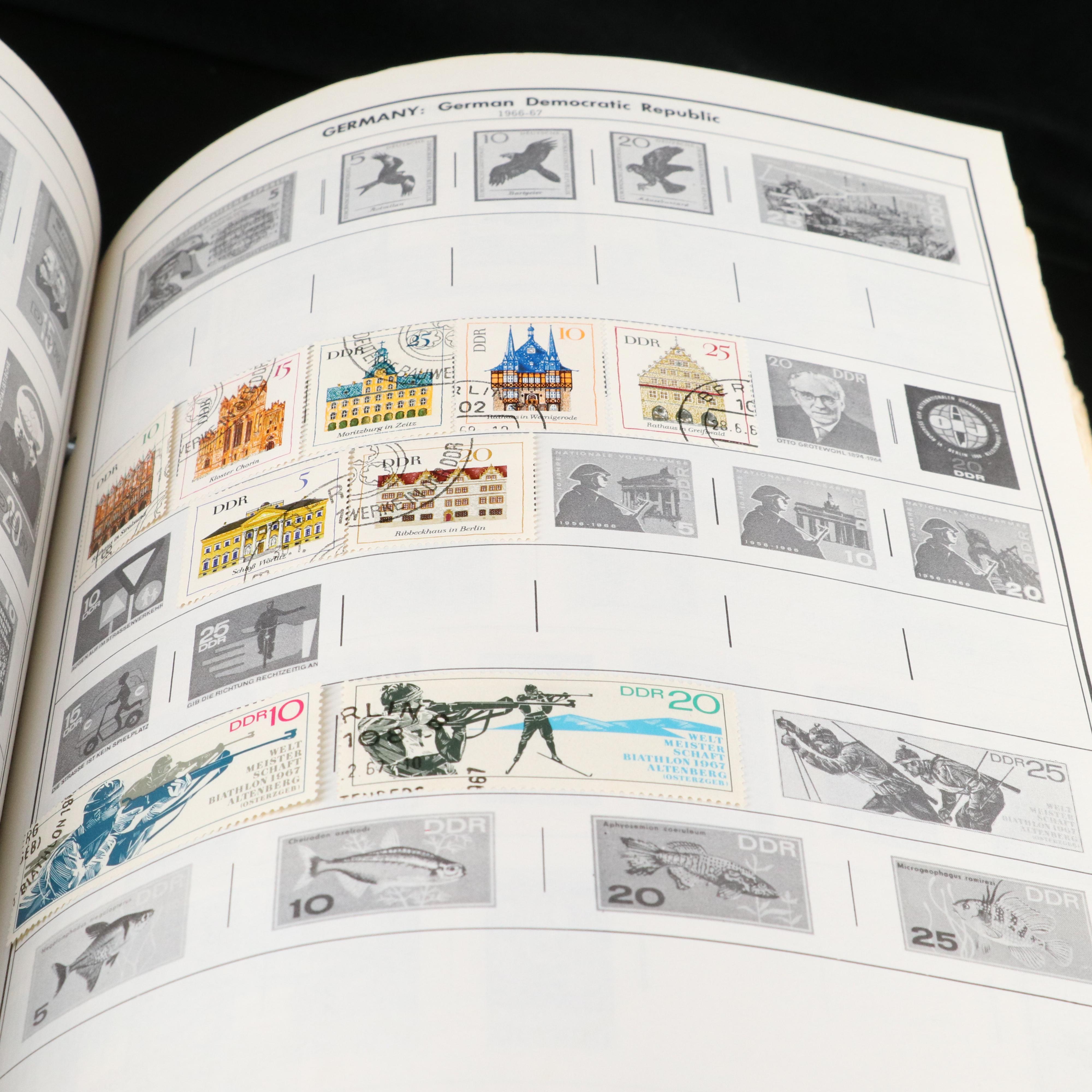 Citation Stamp Album with Some Used and Unused U.S. and Foreign Stamps