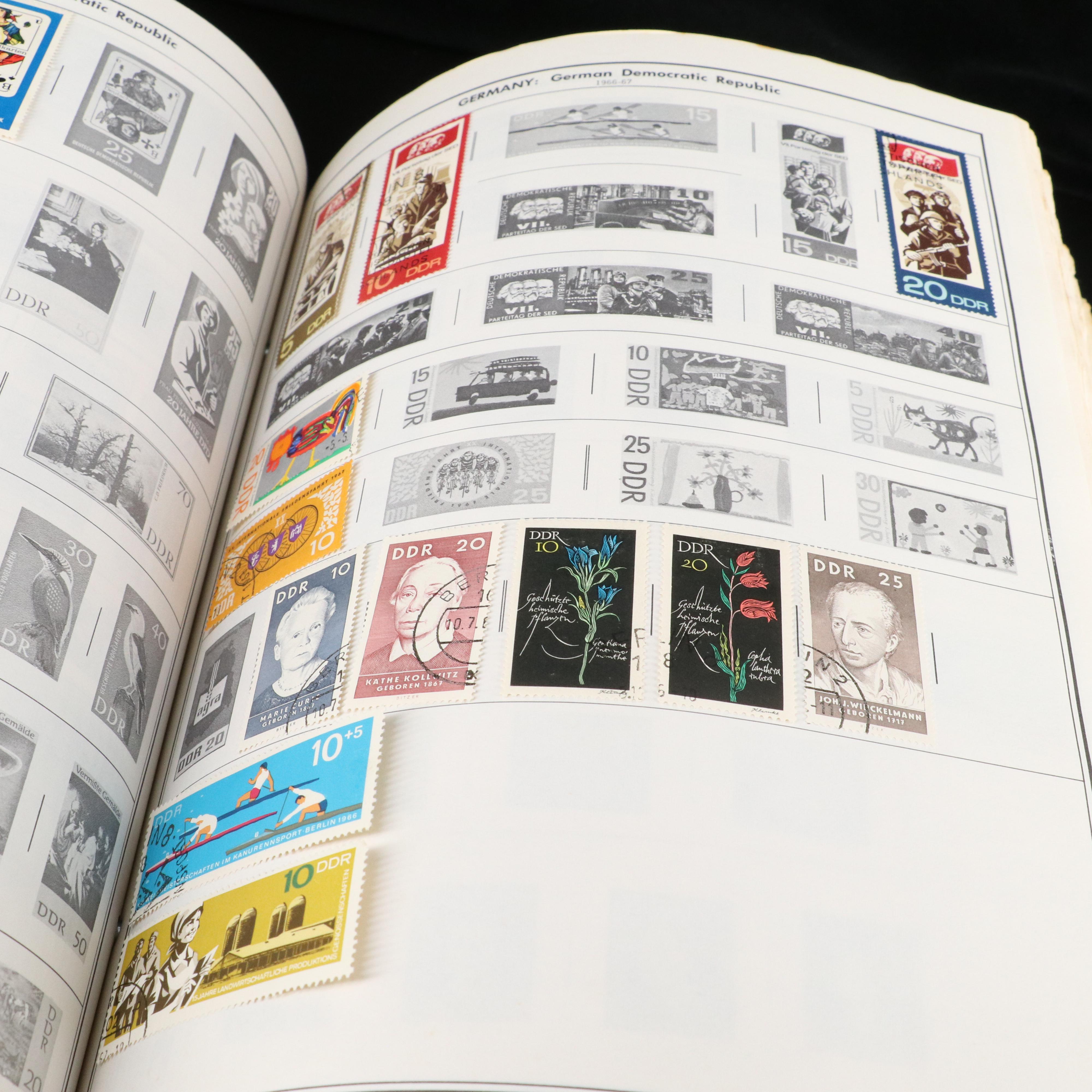 Citation Stamp Album with Some Used and Unused U.S. and Foreign Stamps