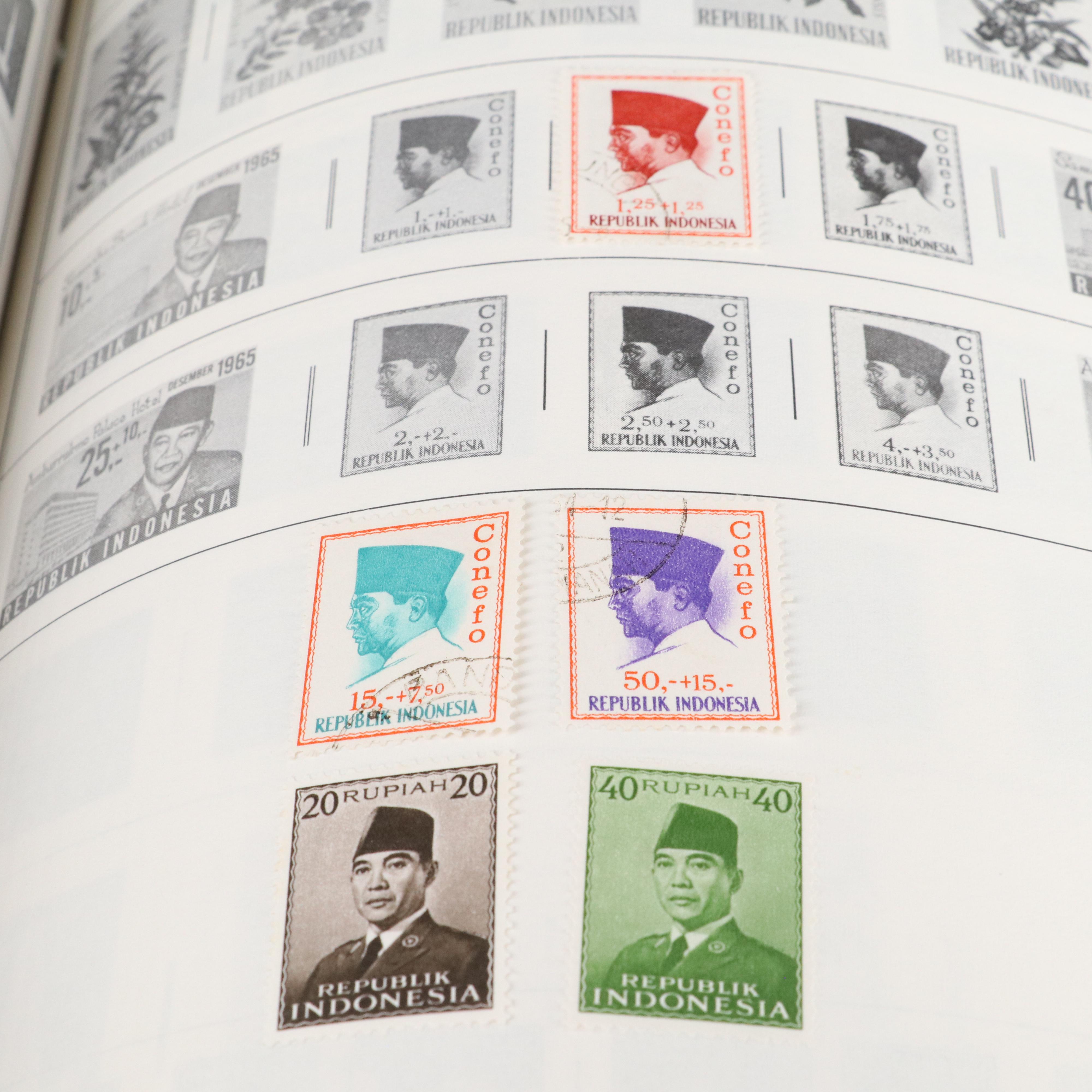 Citation Stamp Album with Some Used and Unused U.S. and Foreign Stamps