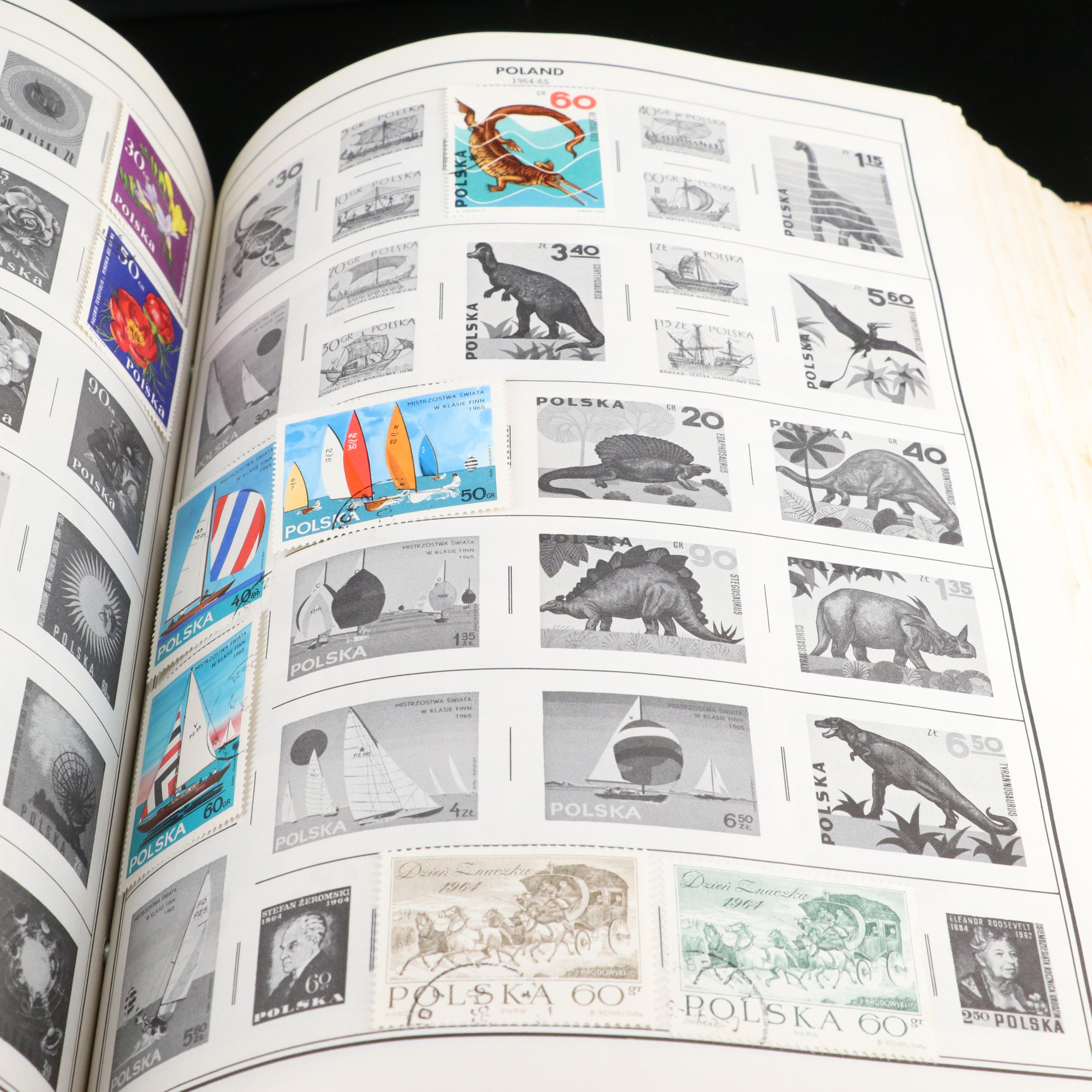 Citation Stamp Album with Some Used and Unused U.S. and Foreign Stamps