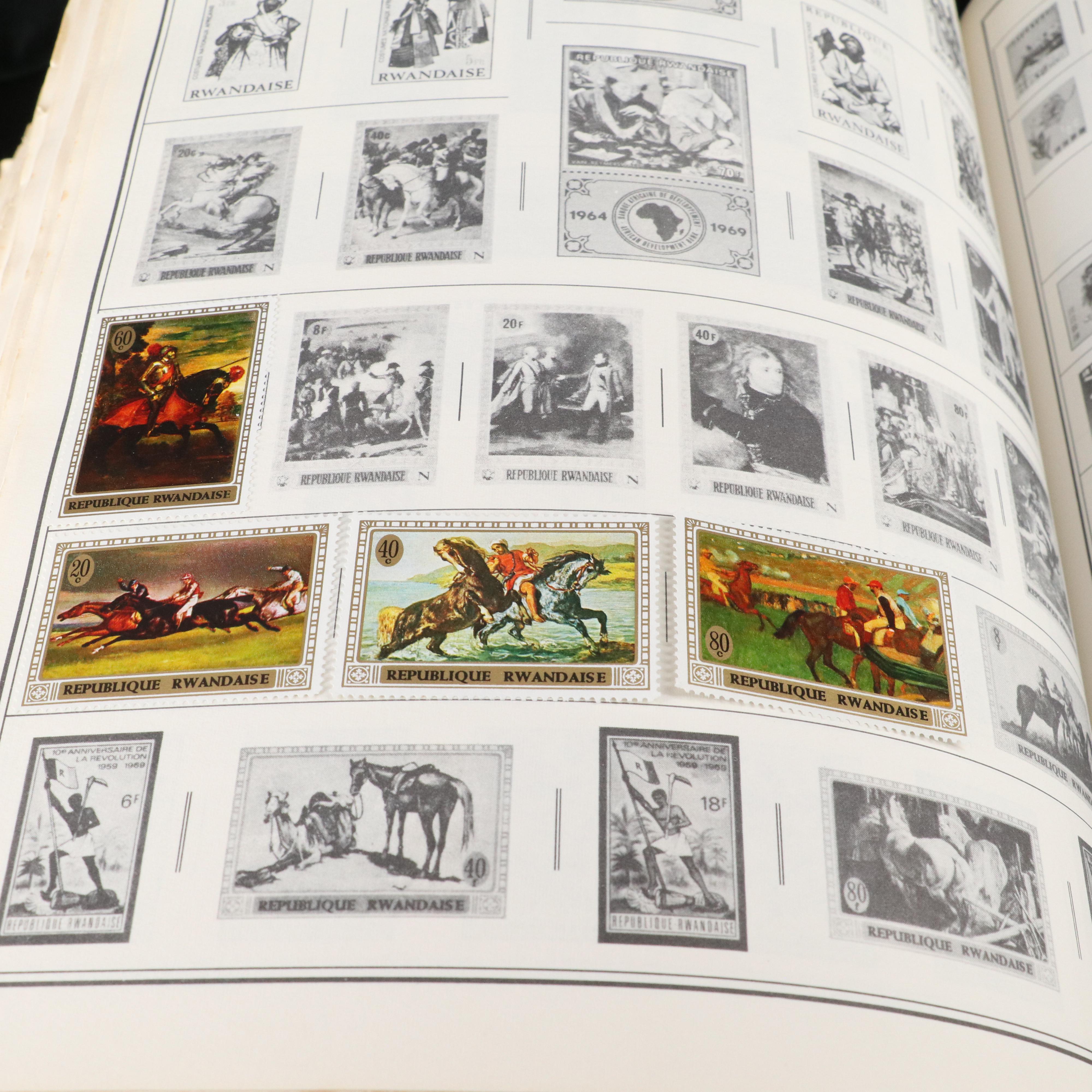 Citation Stamp Album with Some Used and Unused U.S. and Foreign Stamps