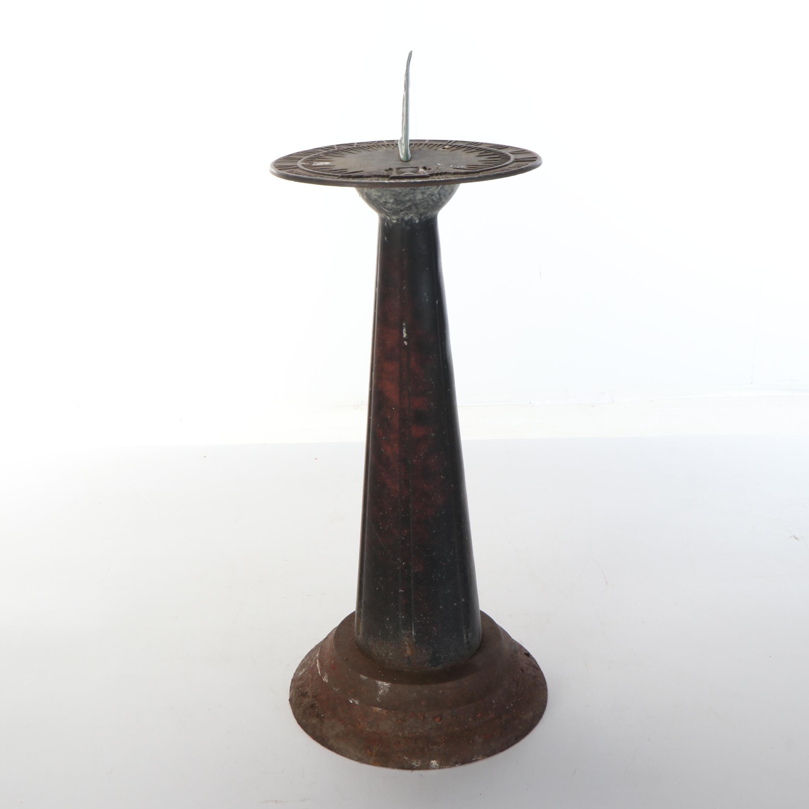 Virginia Metalcrafters Cast Iron Sun Dial with Robert Browning Quote