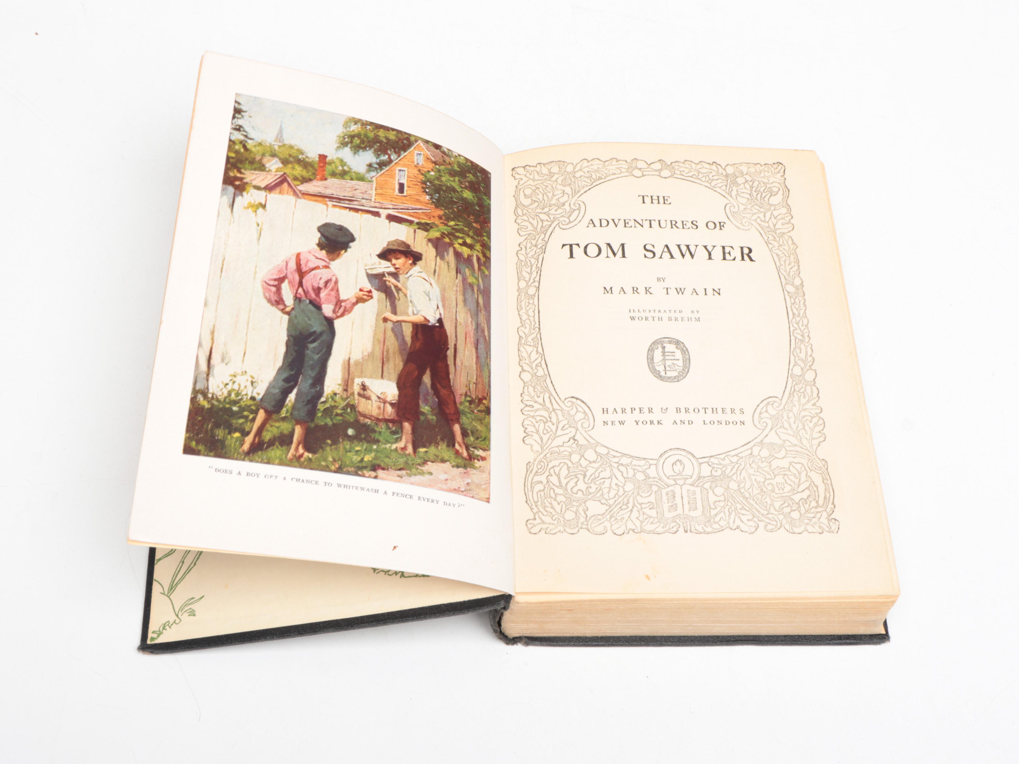 Worth Brehm Illustrated "The Adventures of Tom Sawyer" by Mark Twain, 1935