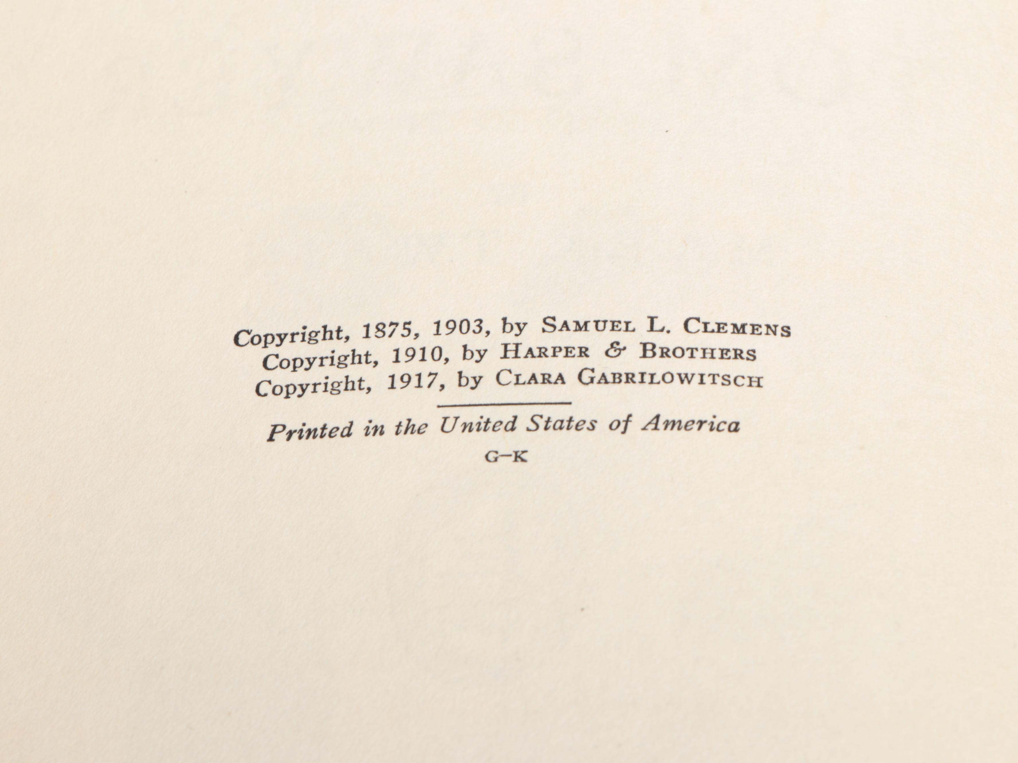 Worth Brehm Illustrated "The Adventures of Tom Sawyer" by Mark Twain, 1935