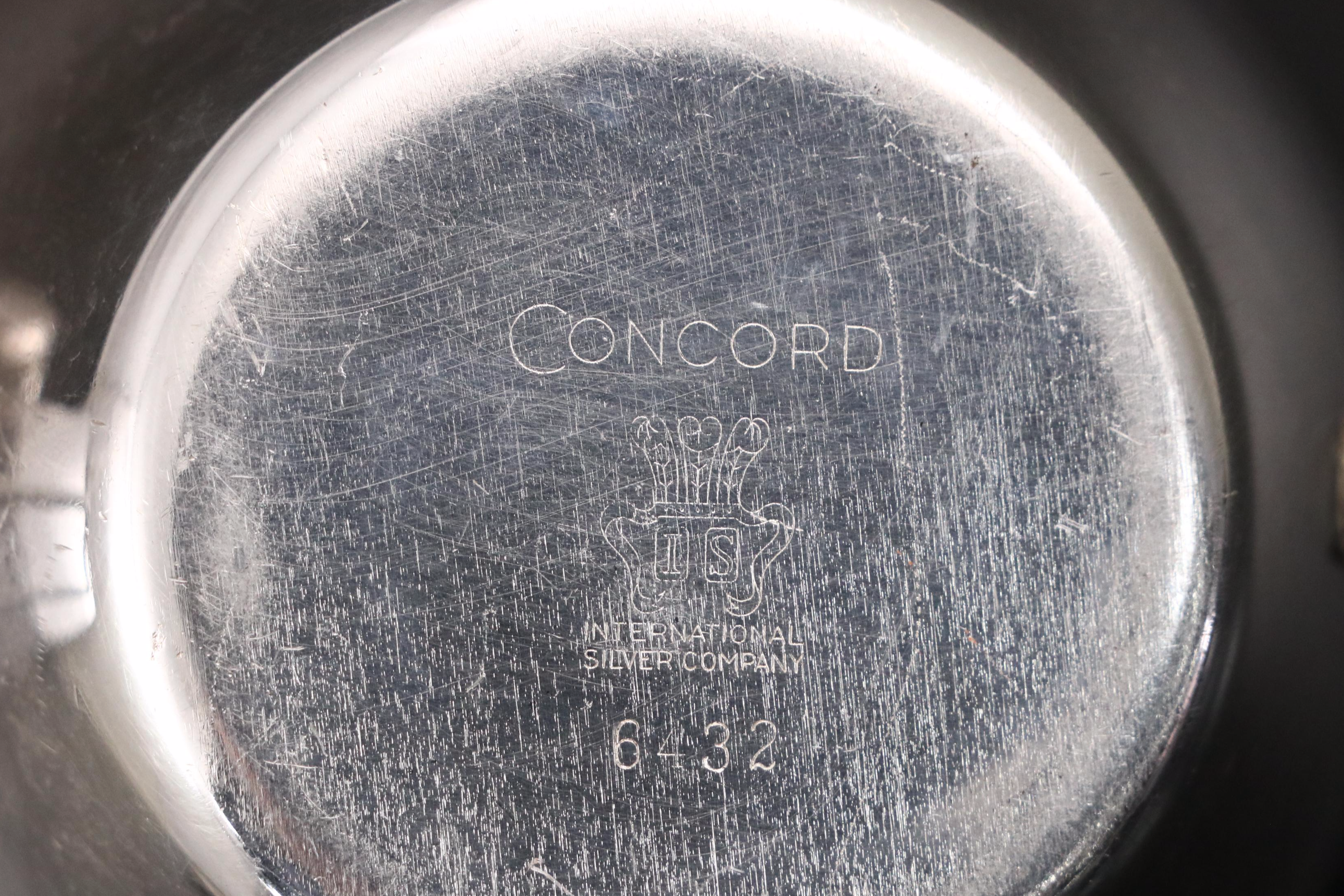 Italian Sterling Frame with Plate Box and International Creamer and Sugar Pair