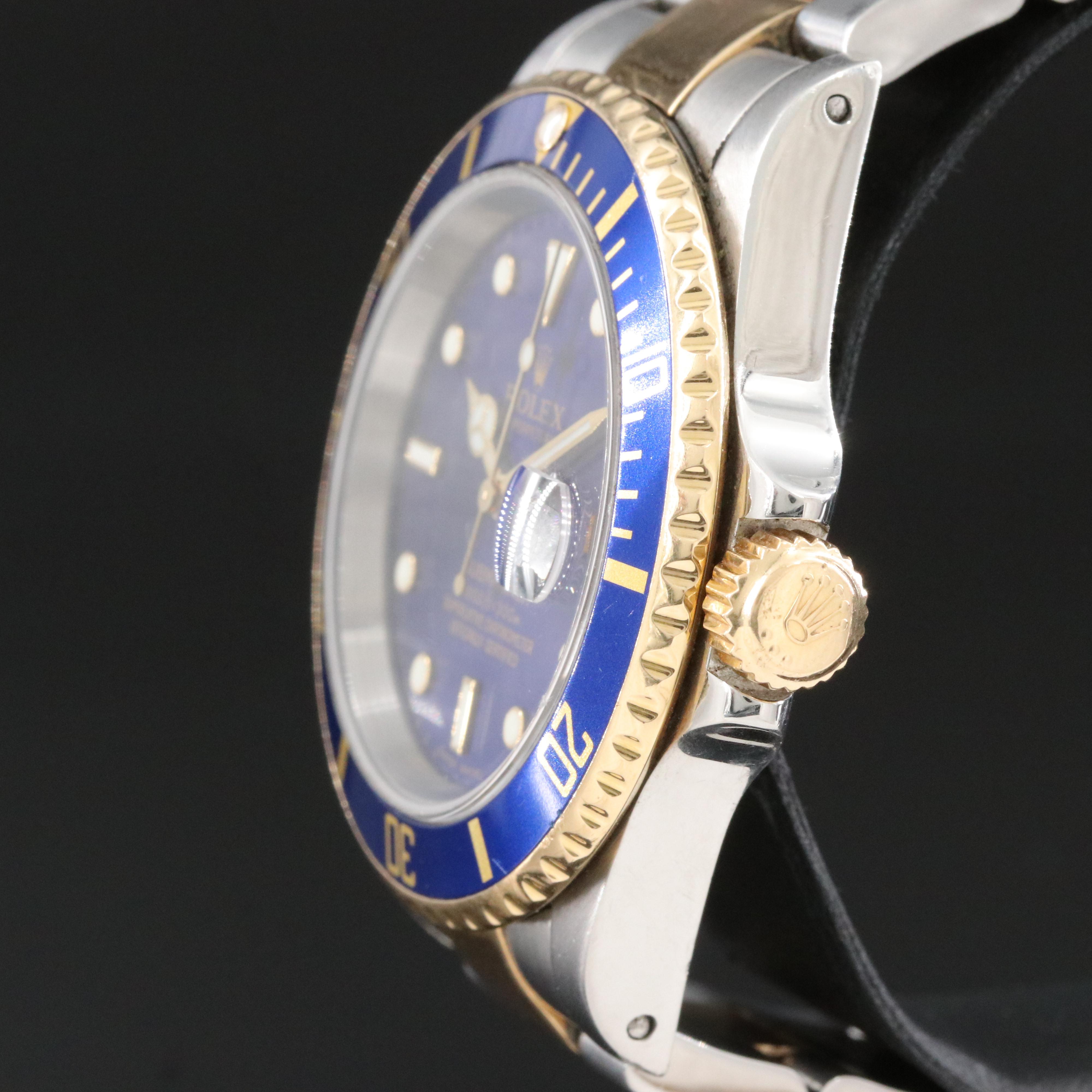 Rolex Submariner 16613 Blue 40mm Two-Tone 18K Steel Automatic Watch