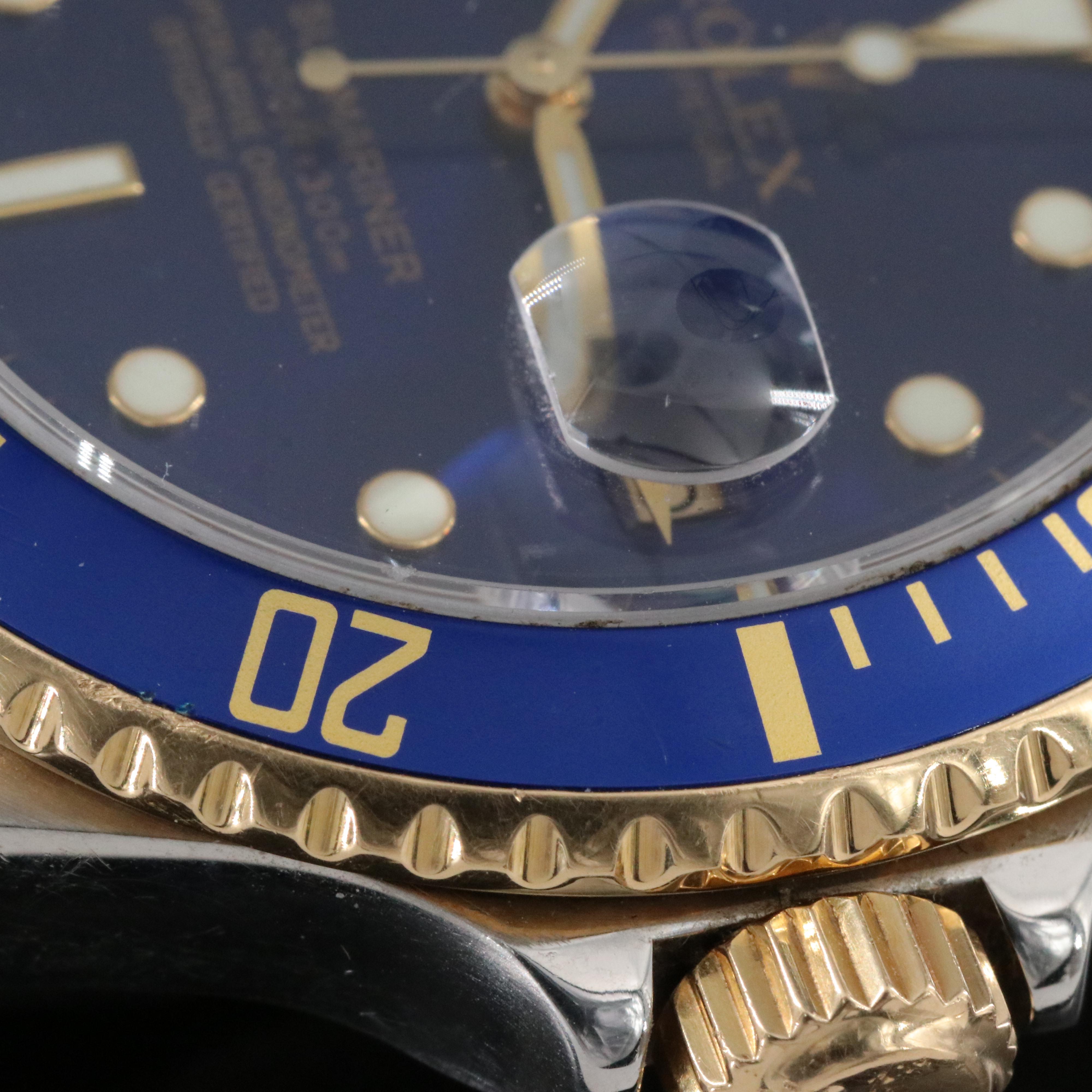 Rolex Submariner 16613 Blue 40mm Two-Tone 18K Steel Automatic Watch