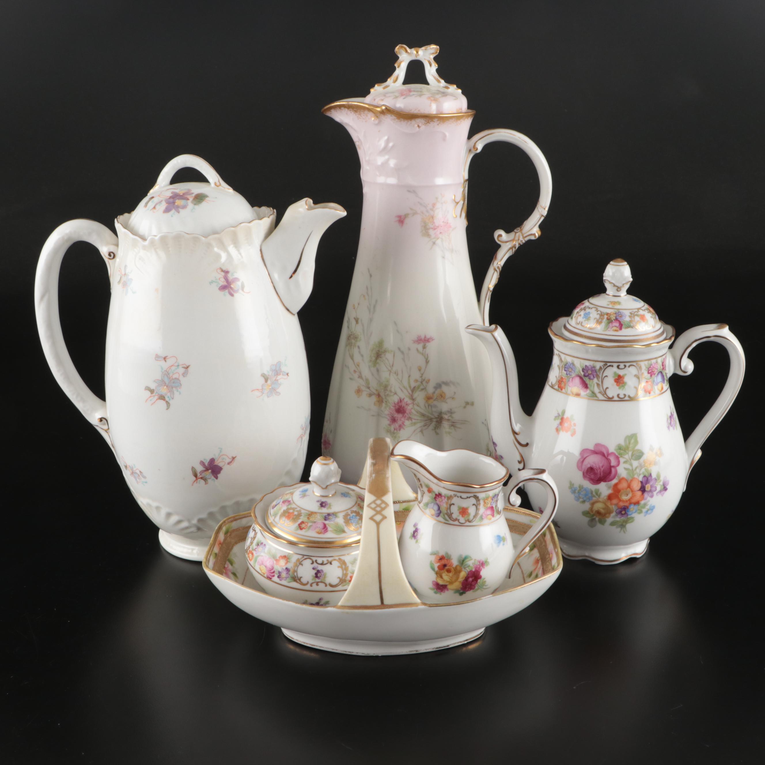 Schumann-Bavaria "Empress Dresden Flowers" Porcelain Teapot and More
