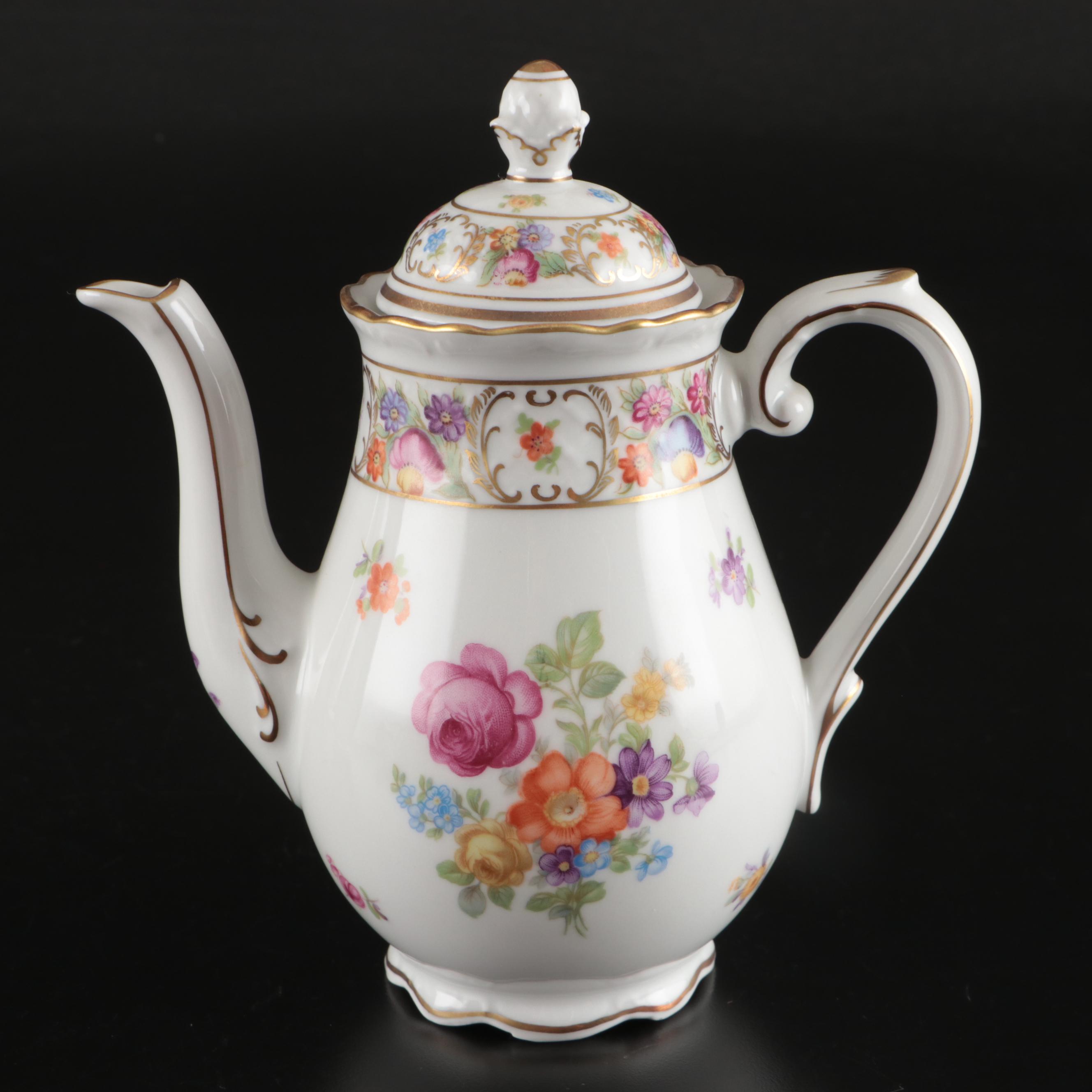 Schumann-Bavaria "Empress Dresden Flowers" Porcelain Teapot and More
