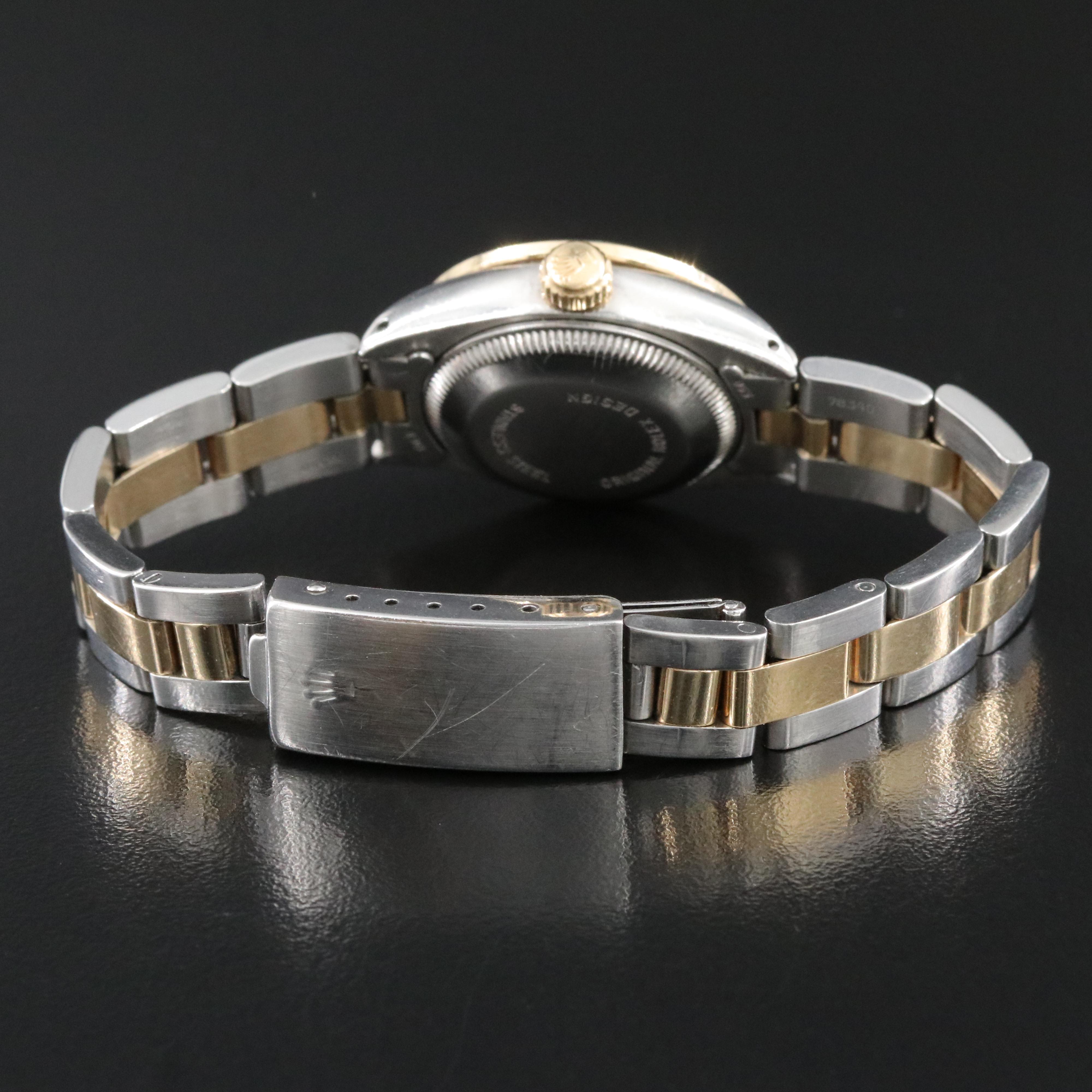 Rolex Datejust 6917 Custom Diamond Dial & Bezel 26mm 18K & Steel Watch