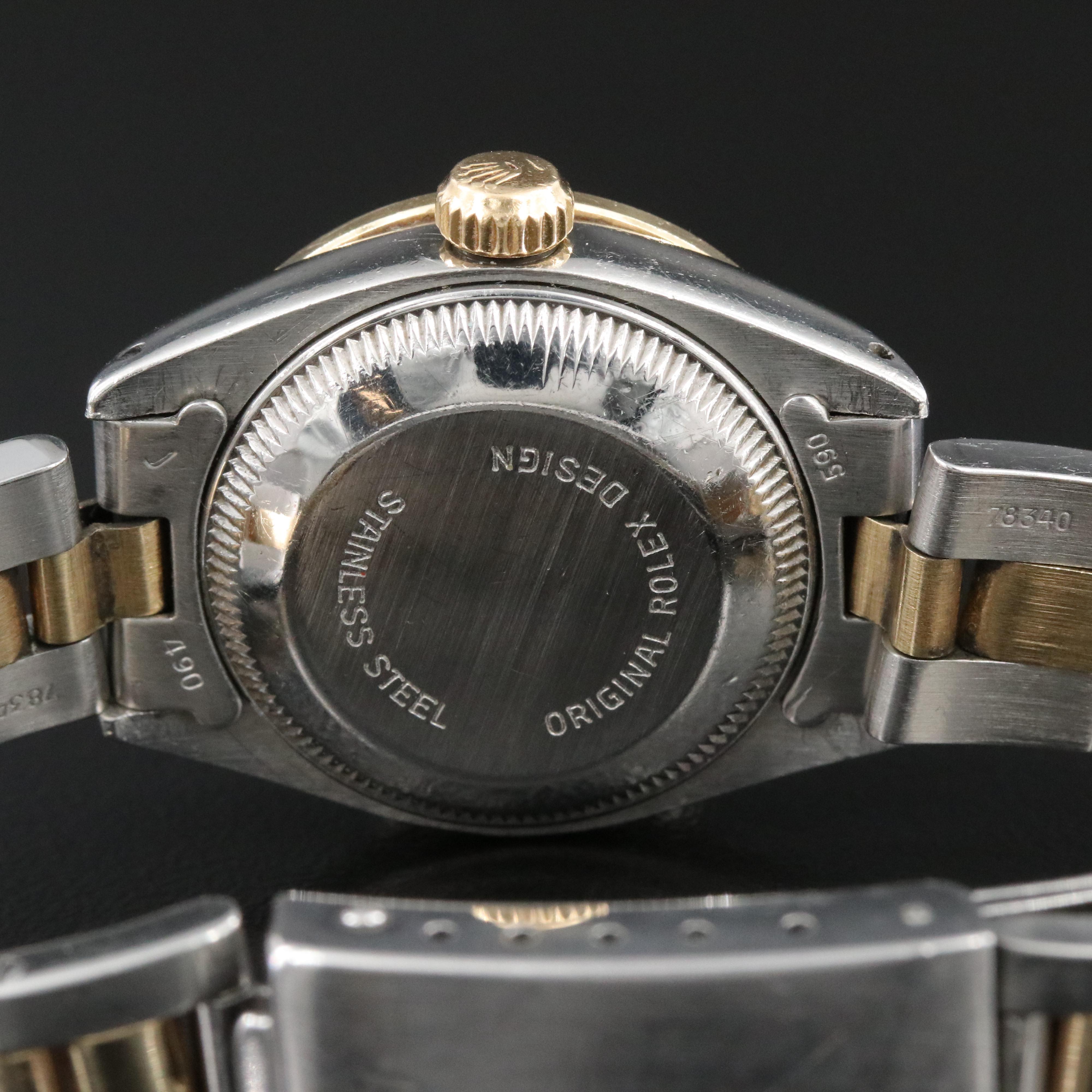 Rolex Datejust 6917 Custom Diamond Dial & Bezel 26mm 18K & Steel Watch