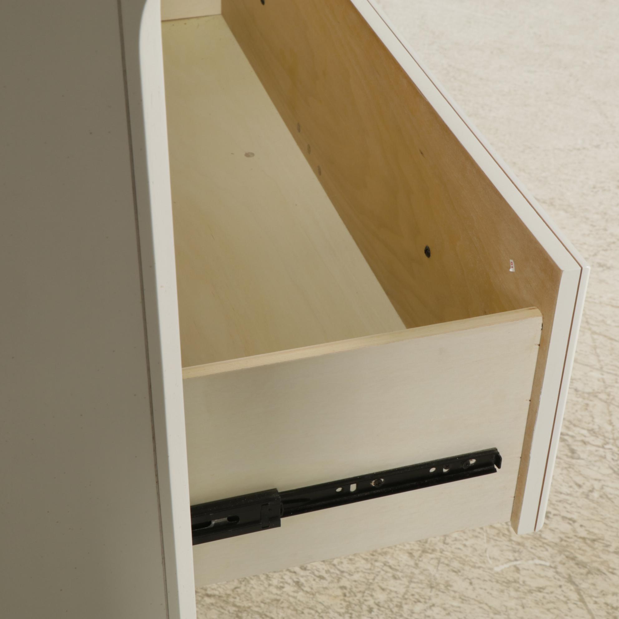 American Signature White Finished Chest of Drawers, 21st Century