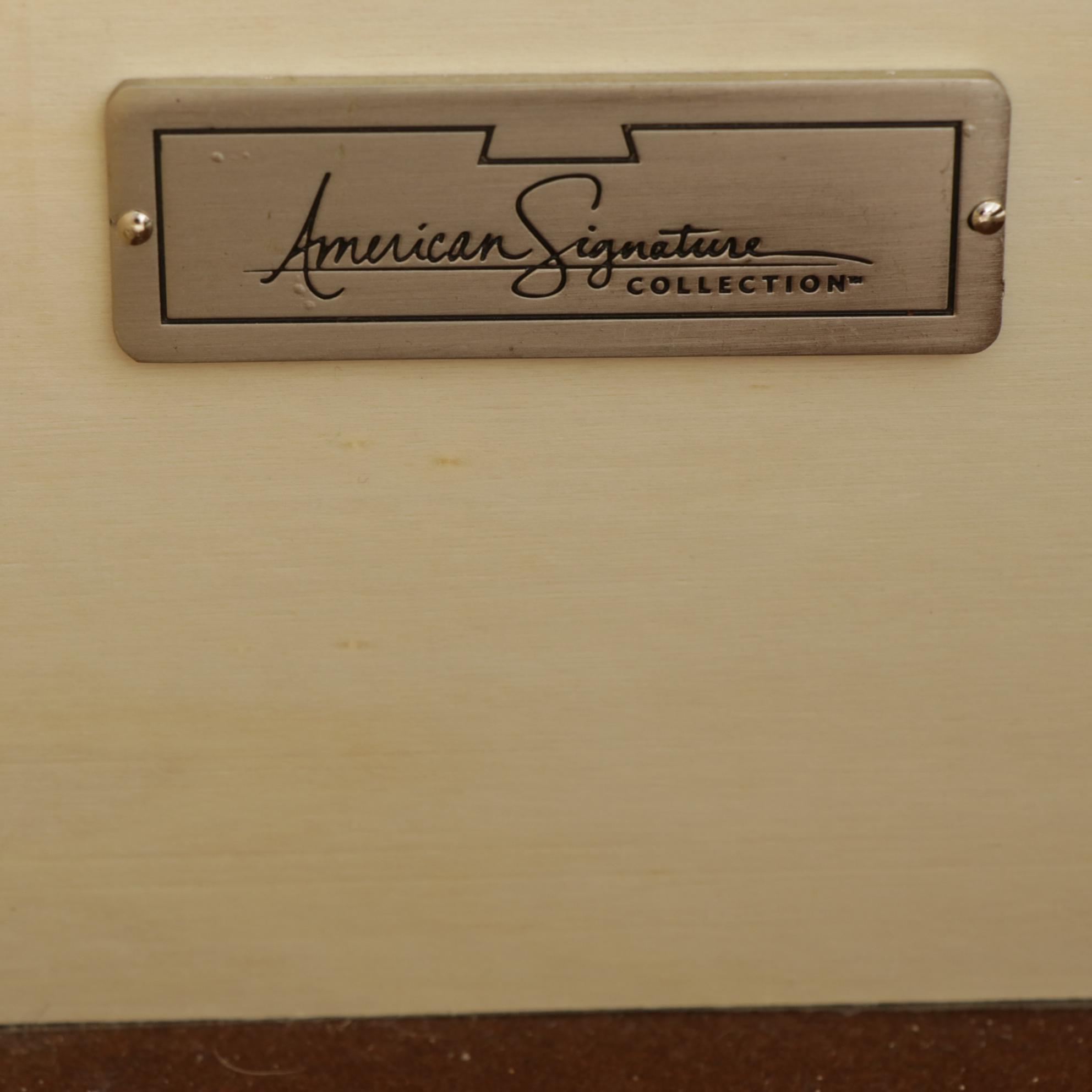 American Signature White Finished Chest of Drawers, 21st Century