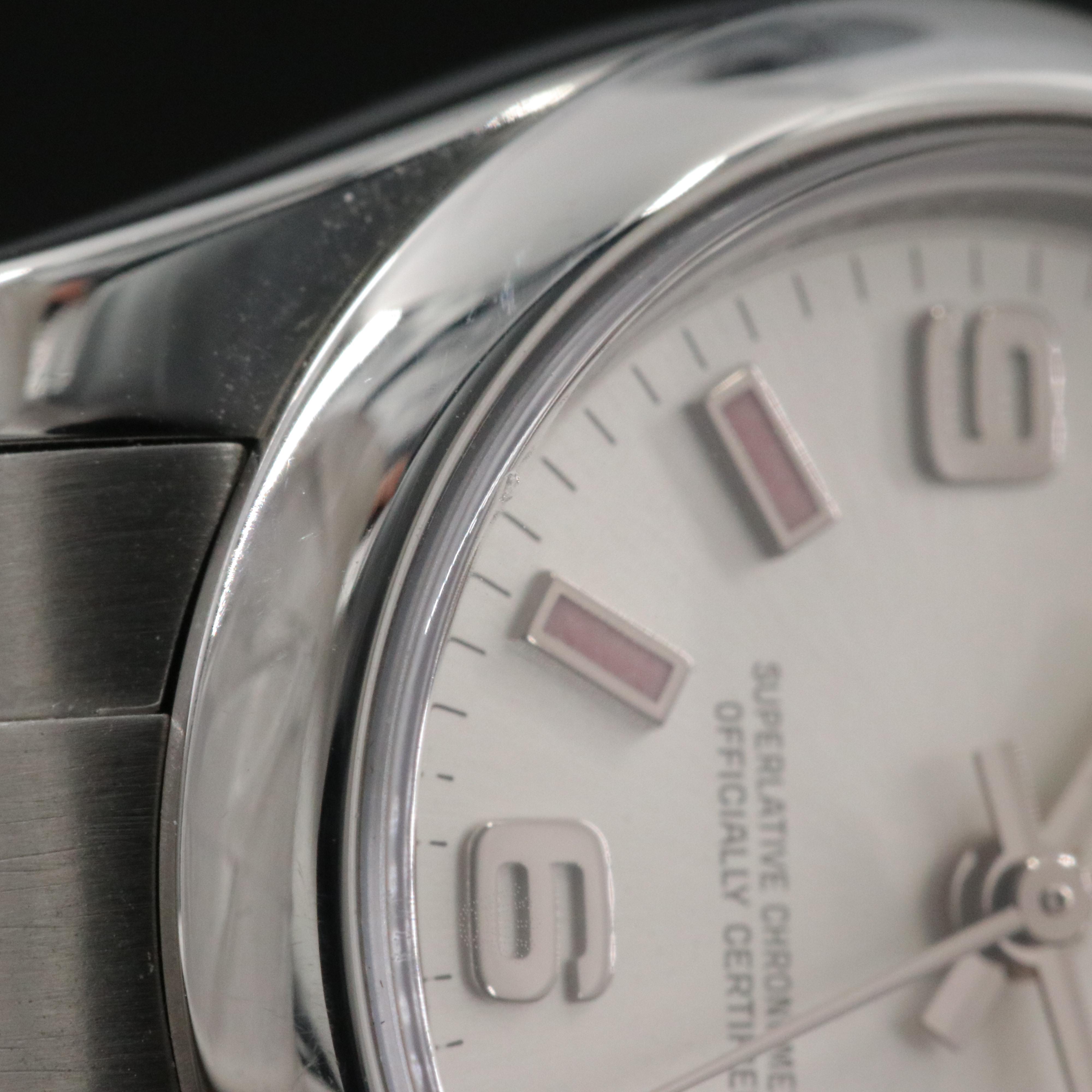 Rolex Oyster Perpetual 176200 Silver/Pink Dial 26mm Steel Automatic Watch