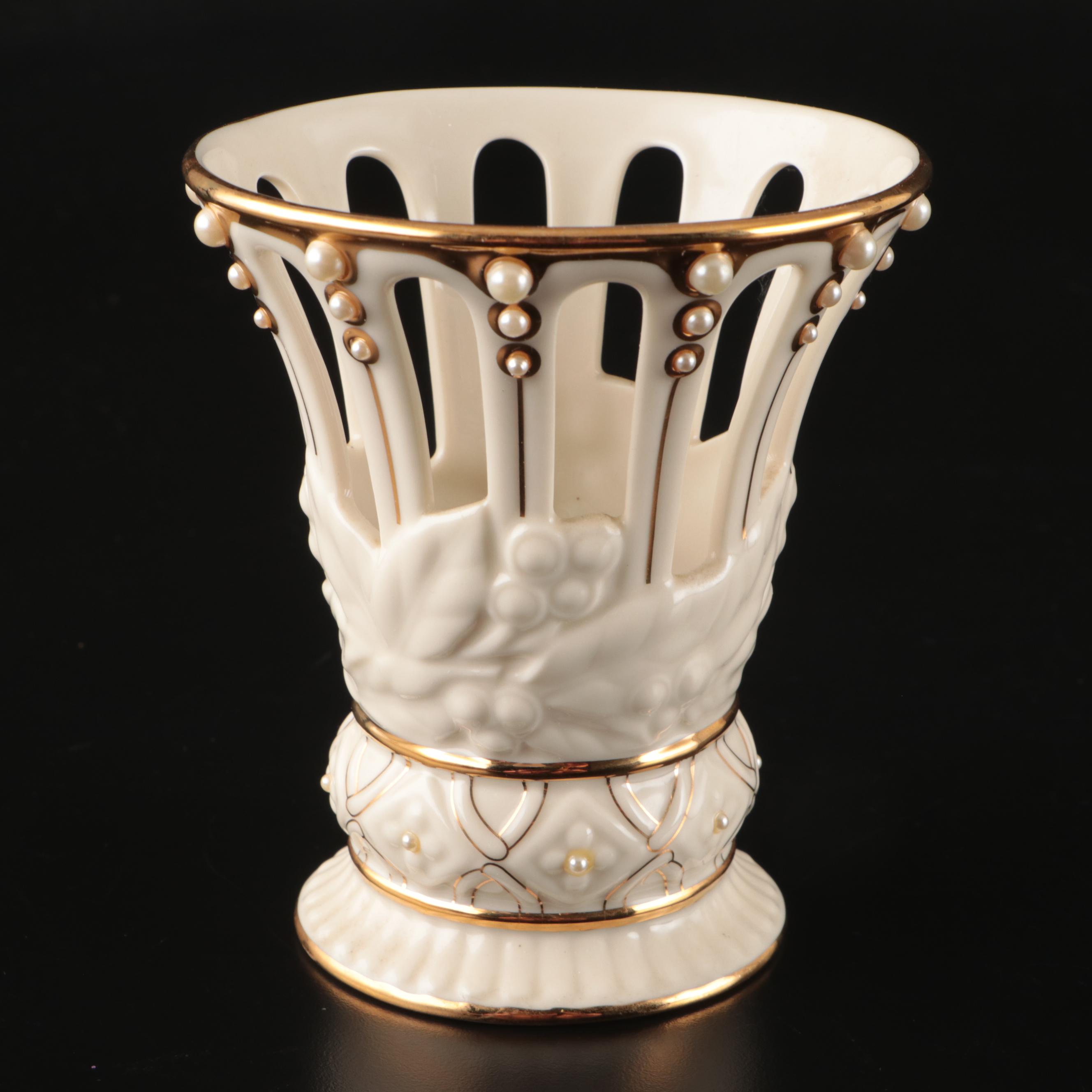 Lenox "Lovely Daylilies" Bone China Vase with More