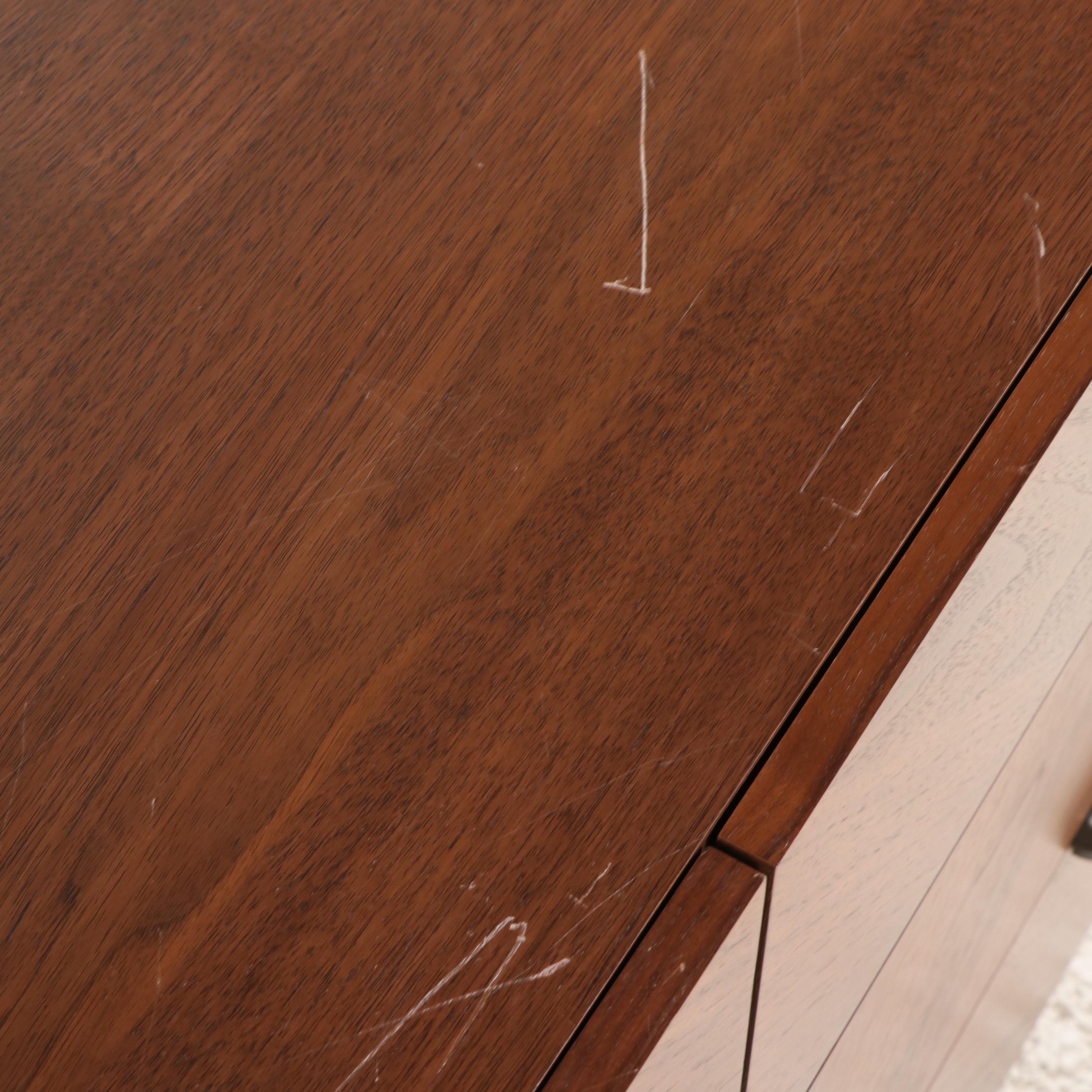 Article Mid Century Modern Style Walnut Six-Drawer Chest