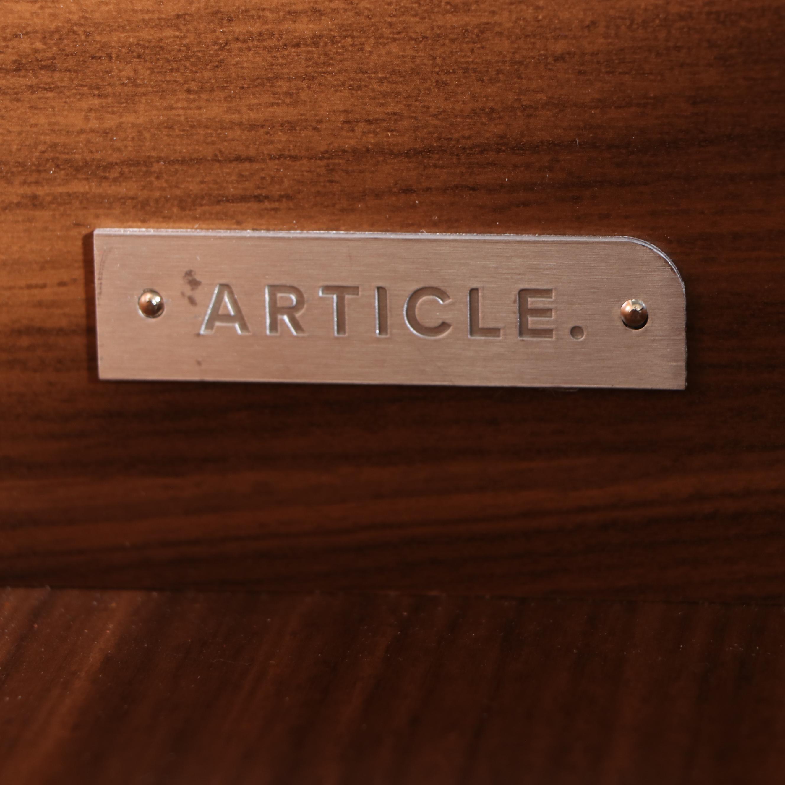 Article Mid Century Modern Style Walnut Six-Drawer Chest